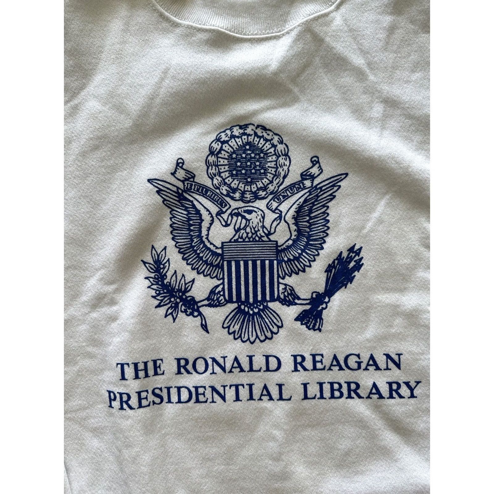 Hanes VINTAGE Hanes Ronald Reagan Presidential Library Crewneck Sweatshirt XL White 80s Men Mens XL Size US XL / EU 56 / 4 - 2 Thumbnail