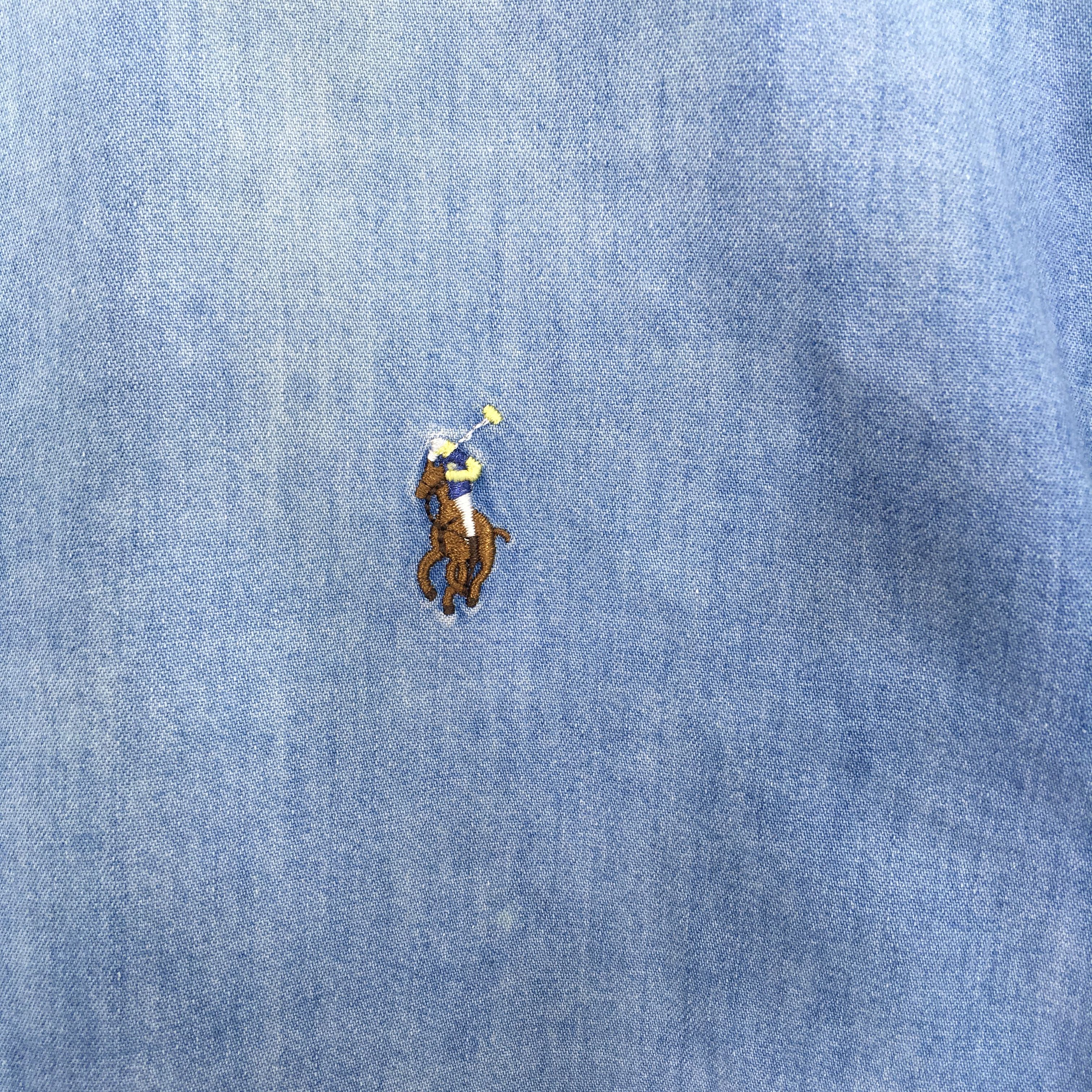Polo Ralph Lauren Vintage Polo Ralph Lauren Denim Polo Pony Jeans Shirt Size US M / EU 48-50 / 2 - 6 Thumbnail