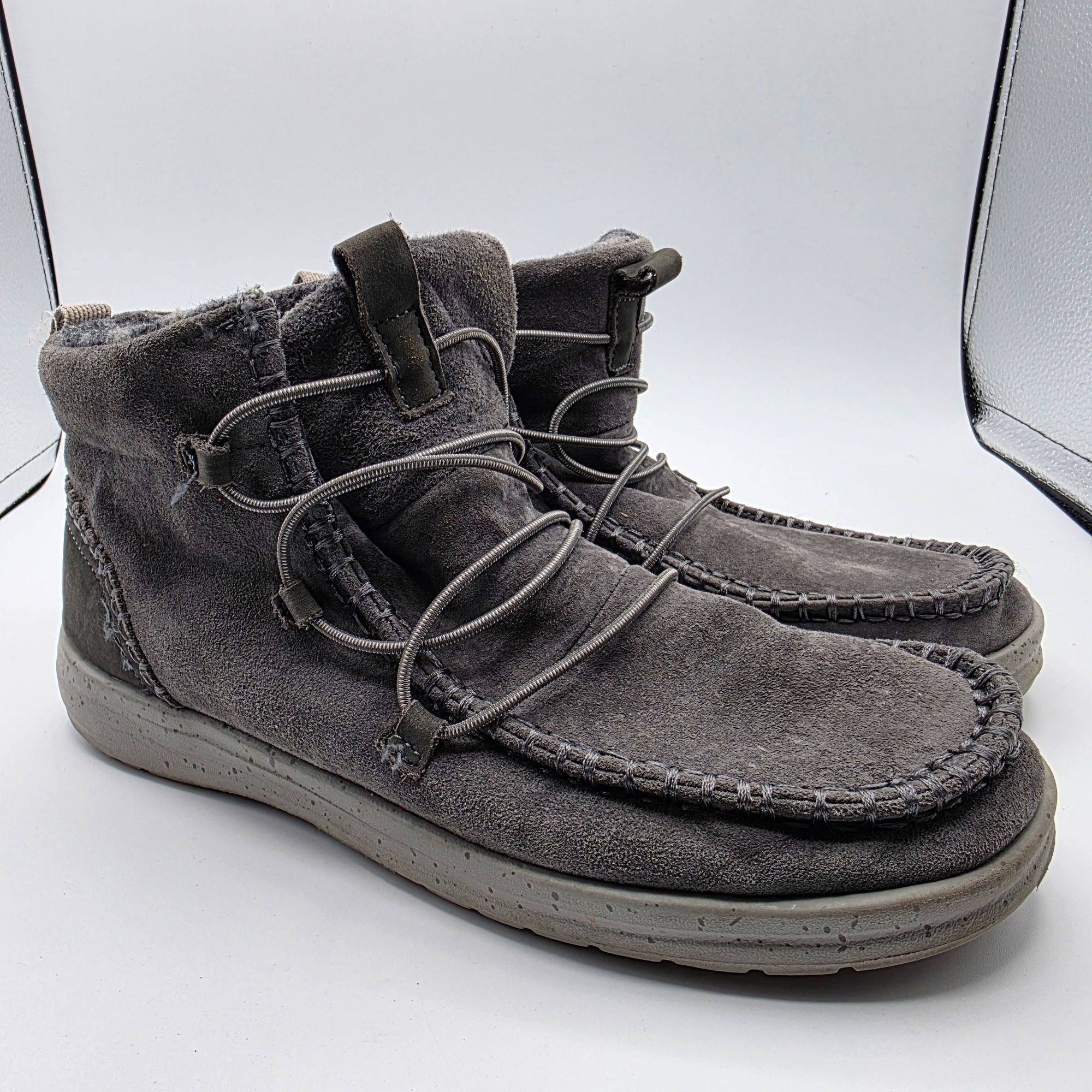 Hey Dude Eloise Womens Size 9 Suede Dark Grey Boots Walking