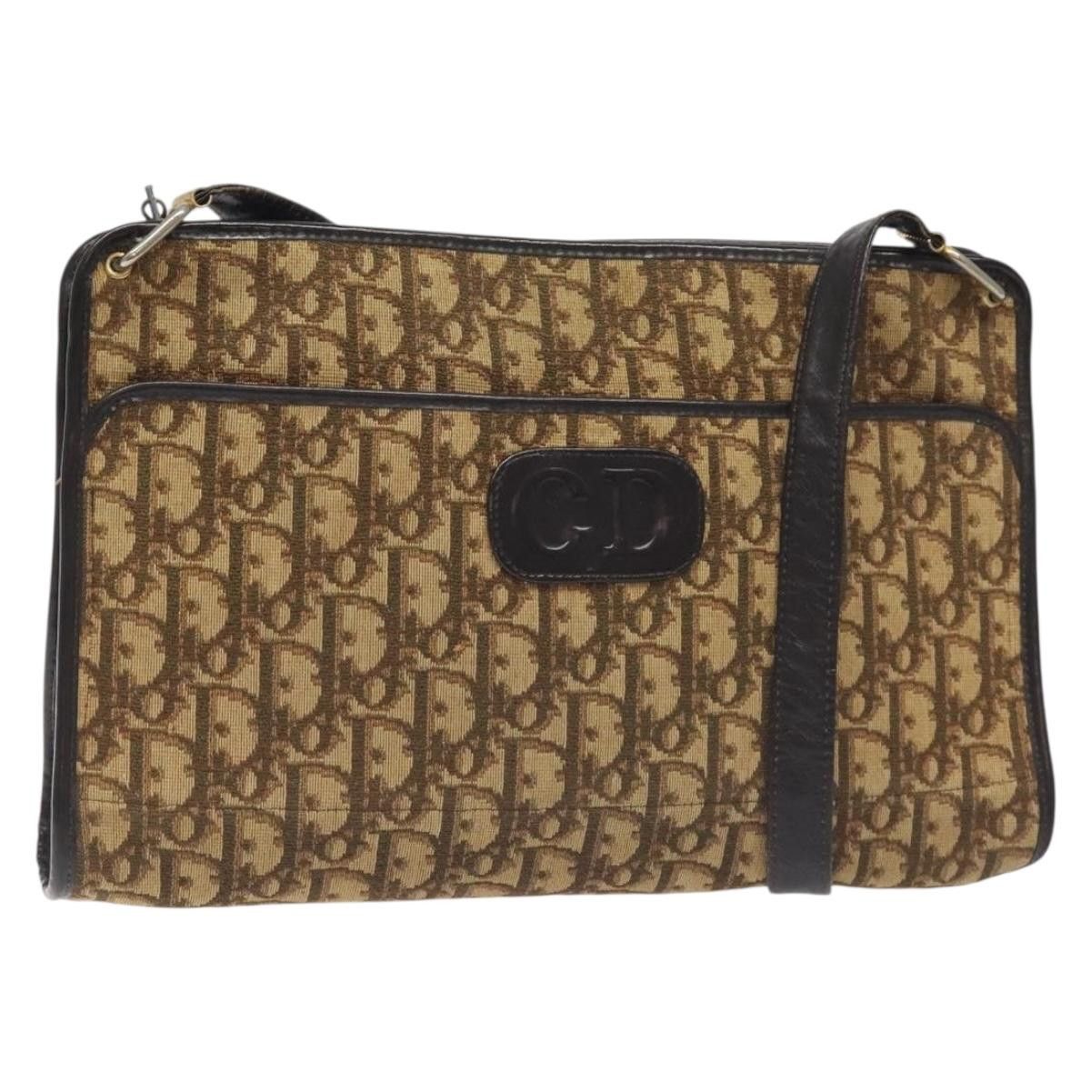 Dior DIOR Trotter Canvas Shoulder Bag Brown Size ONE SIZE - 1 Thumbnail