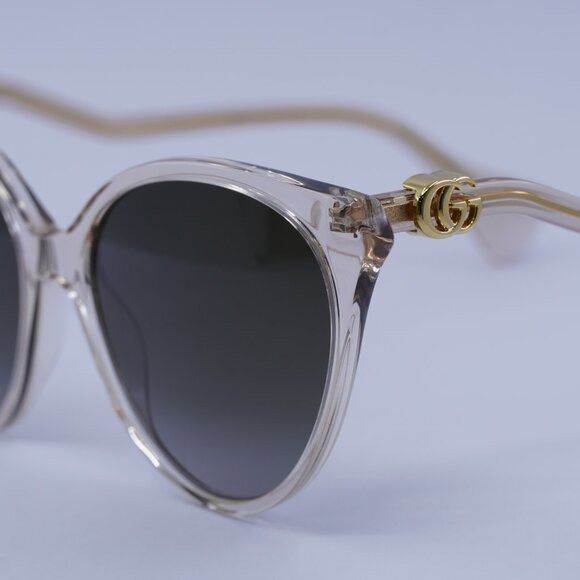 Gucci Gucci GG1011S 006 Sunglasses Transparent Pink Cat Eye Frame Size ONE SIZE - 8 Thumbnail