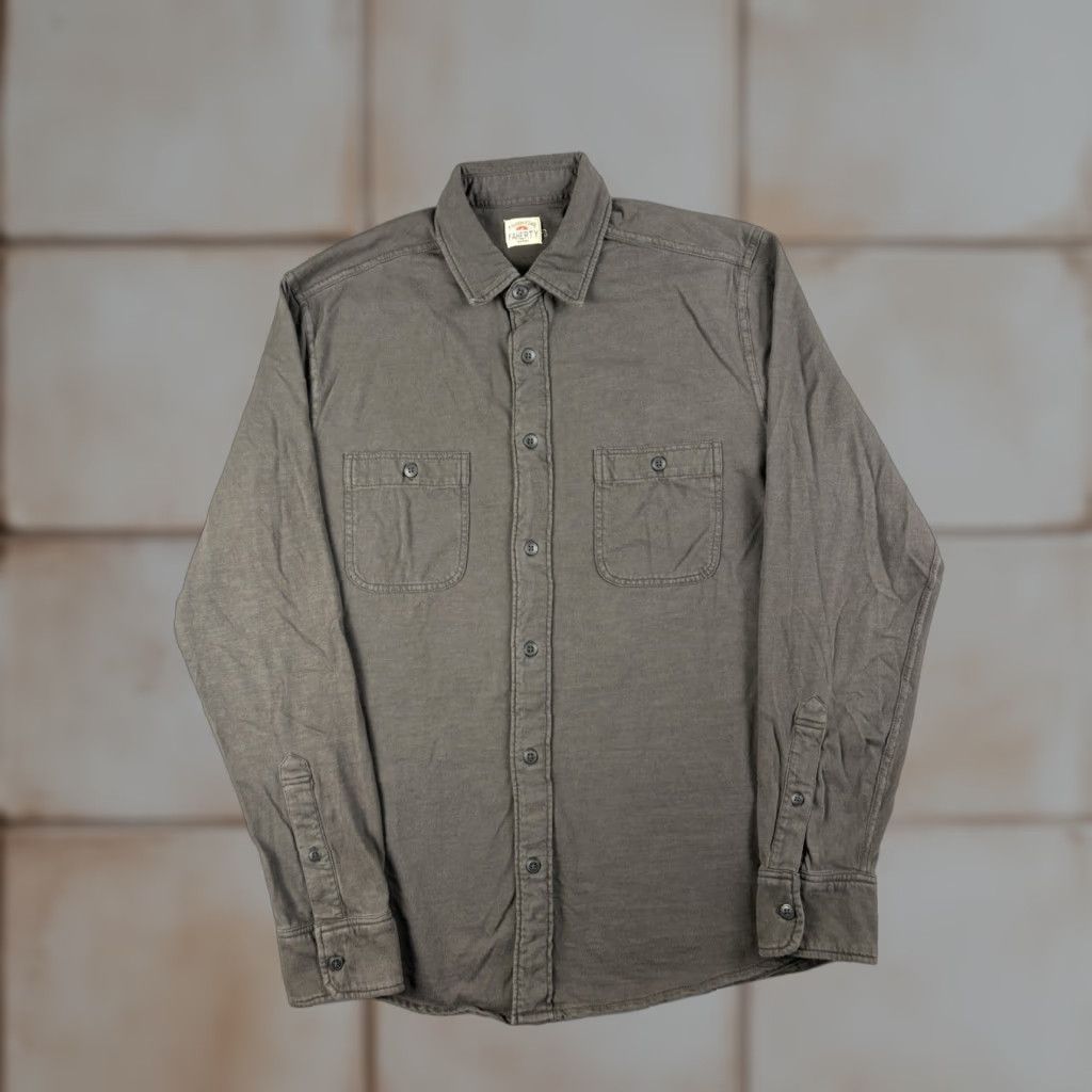 Faherty Faherty Shirt Men’s Medium Green Gray Button-Up Long Sleeve Organic Cotton Size US M / EU 48-50 / 2 - 1 Thumbnail