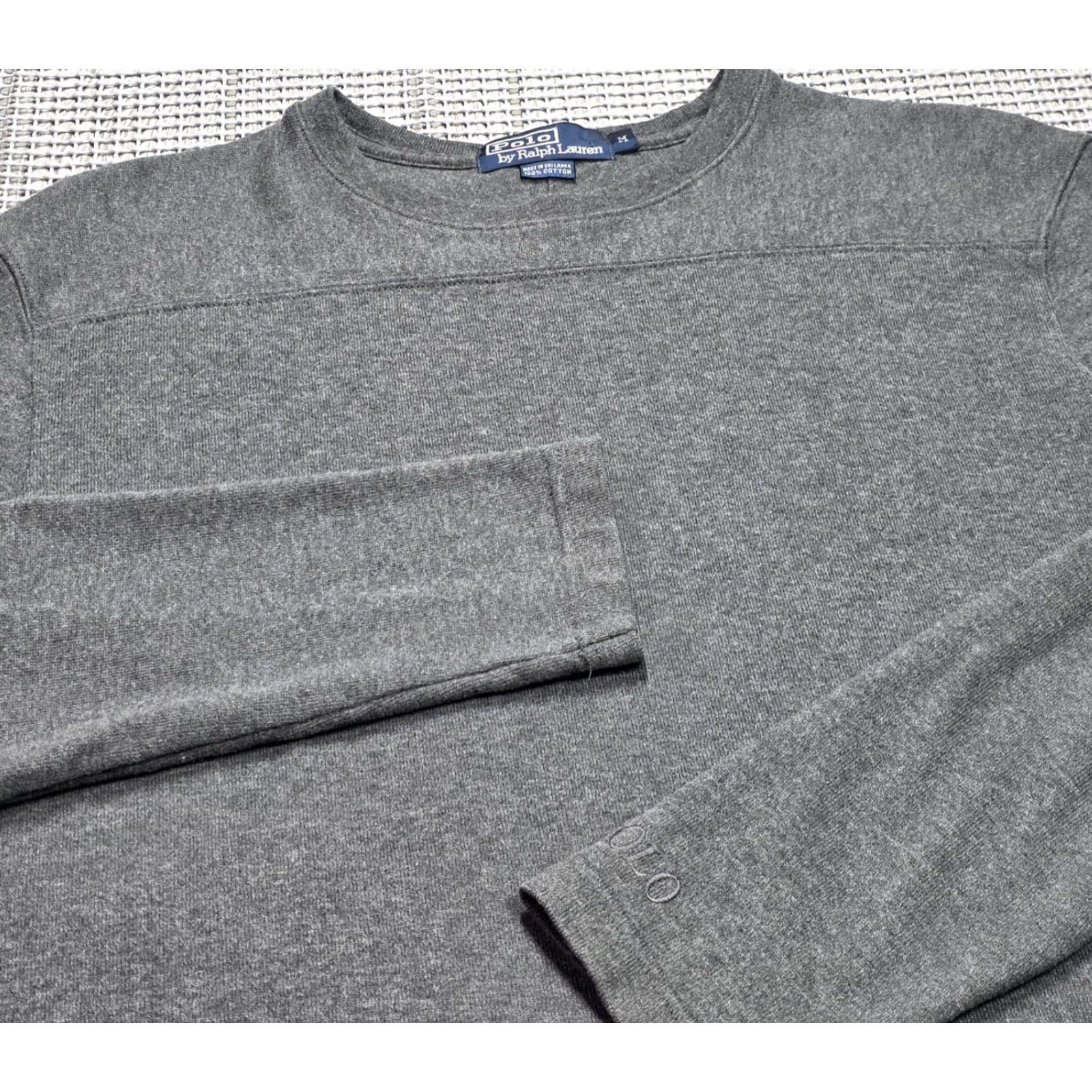 Polo Ralph Lauren VINTAGE Polo Ralph Lauren Sweater Mens M Gray Long Sleeve Crew Neck Preppy Cotton Knit Pullover Embroidered Logo Classic Size US M / EU 48-50 / 2 - 3 Thumbnail