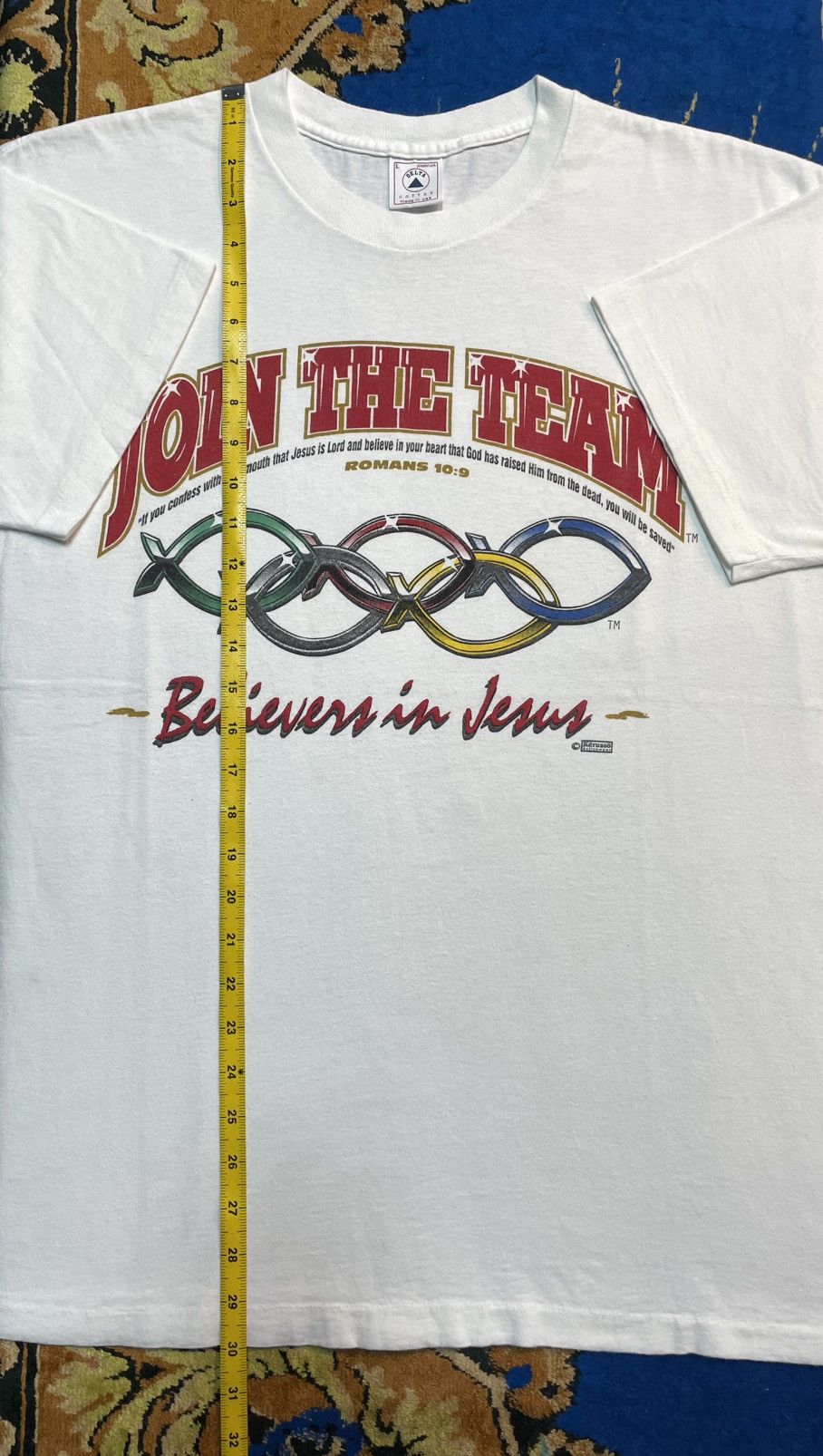 Other Vintage 90s Join The Team Jesus Parody T-Shirt. Size US L / EU 52-54 / 3 - 8 Thumbnail