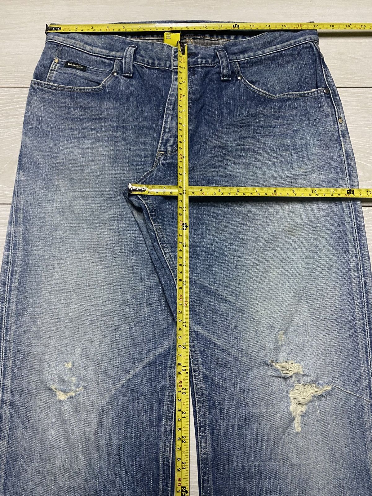 KOZABURO × Wrangler Wrangler Euro Fit Wide Leg Baggy Distressed Jeans Size US 34 / EU 50 - 9 Thumbnail