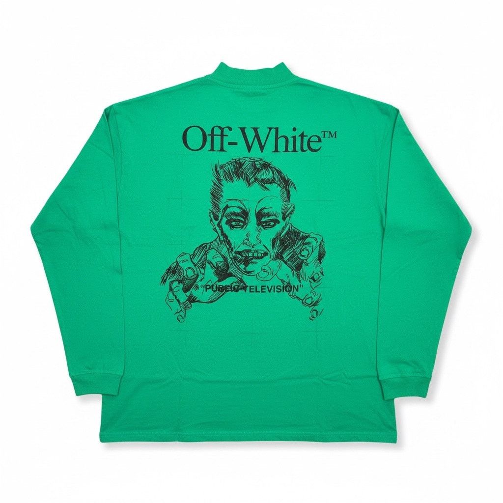 Off-White Off-White Public Television Oversized Long Sleeve T-shirt Size US S / EU 44-46 / 1 - 2 Thumbnail