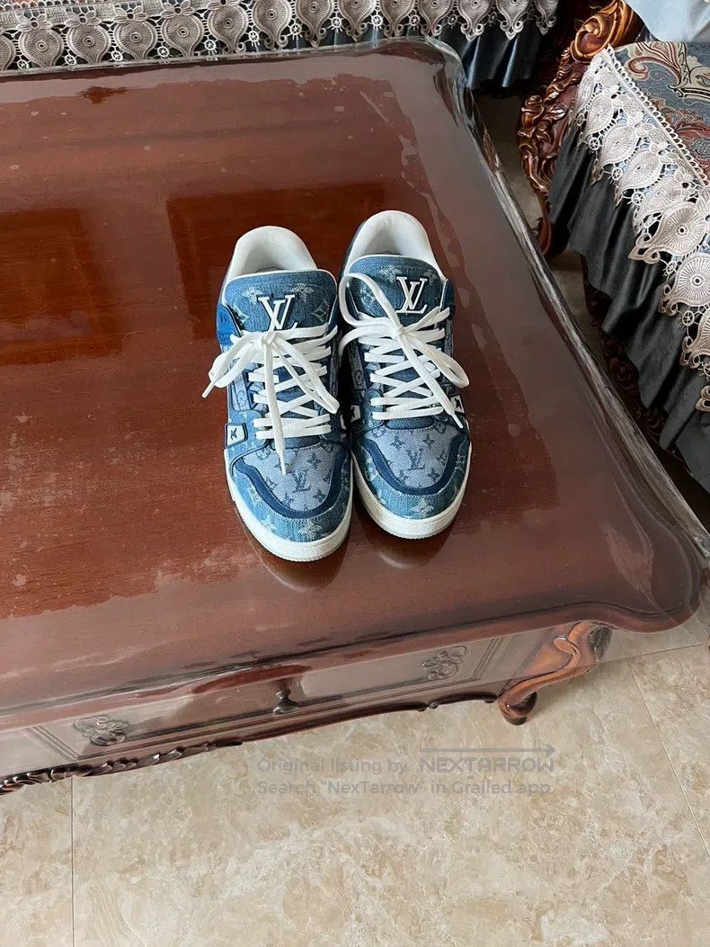 Louis Vuitton Louis Vuitton Classic denim full logo design shoes Size US 7 / EU 40 - 2 Thumbnail