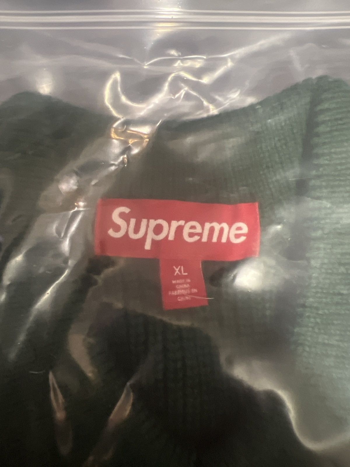 Supreme Supreme Small Box Logo Polo Sweater Green Size: XL Size US XL / EU 56 / 4 - 4 Thumbnail