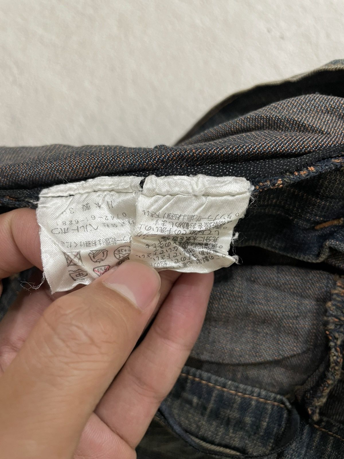 Japanese Brand 2000s Japan Dark Denim Panel Seam Faded Indigo Kapital Y2K Size US 26 / EU 42 - 5 Thumbnail