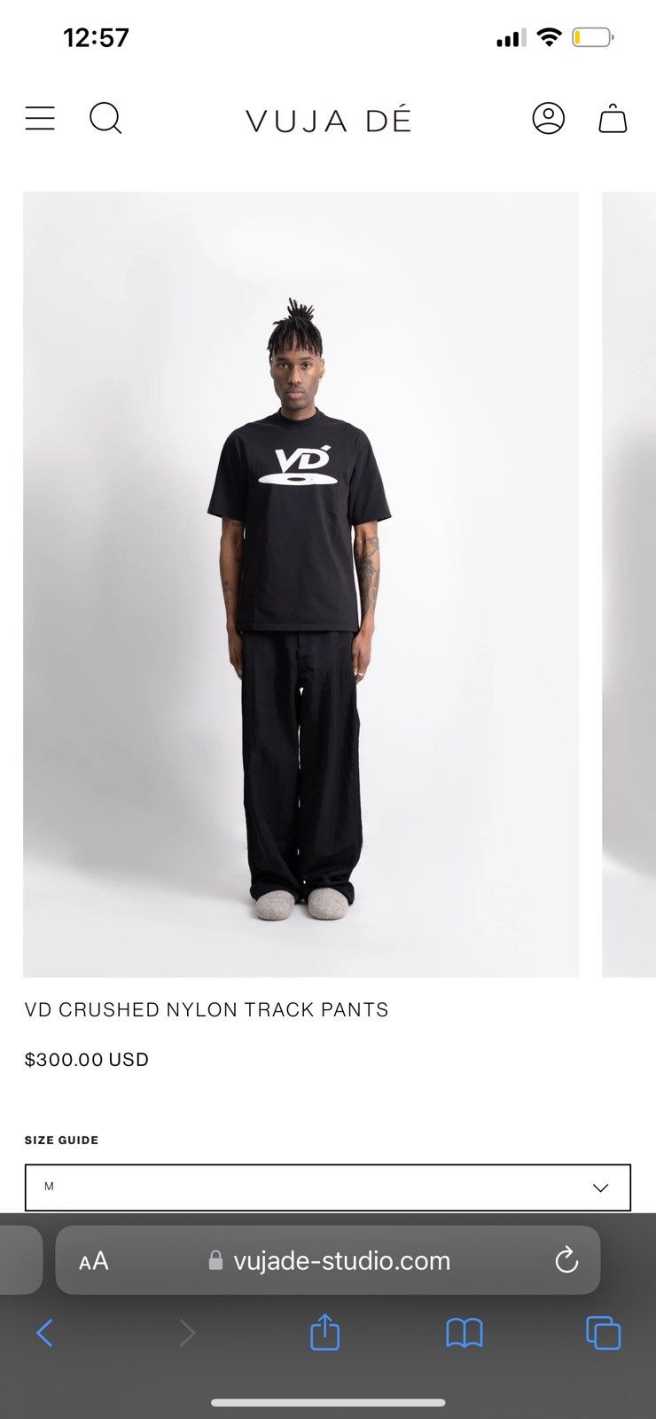 Vuja De Vuja De Crushed Nylon Track Pants | Grailed