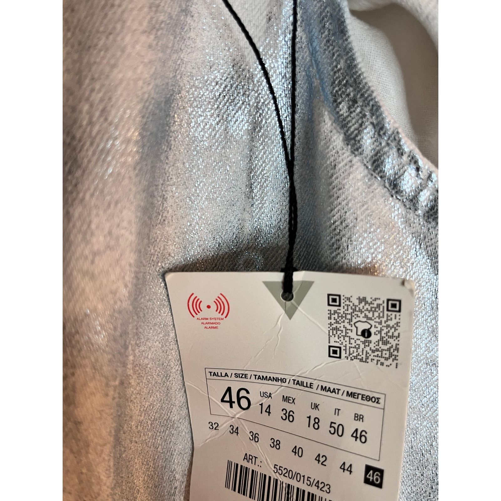 Zara NWT-Zara TRF FOIL BALLOON BAGGY JEANS SZ 14 Size 36" / US 14 / IT 50 - 5 Thumbnail