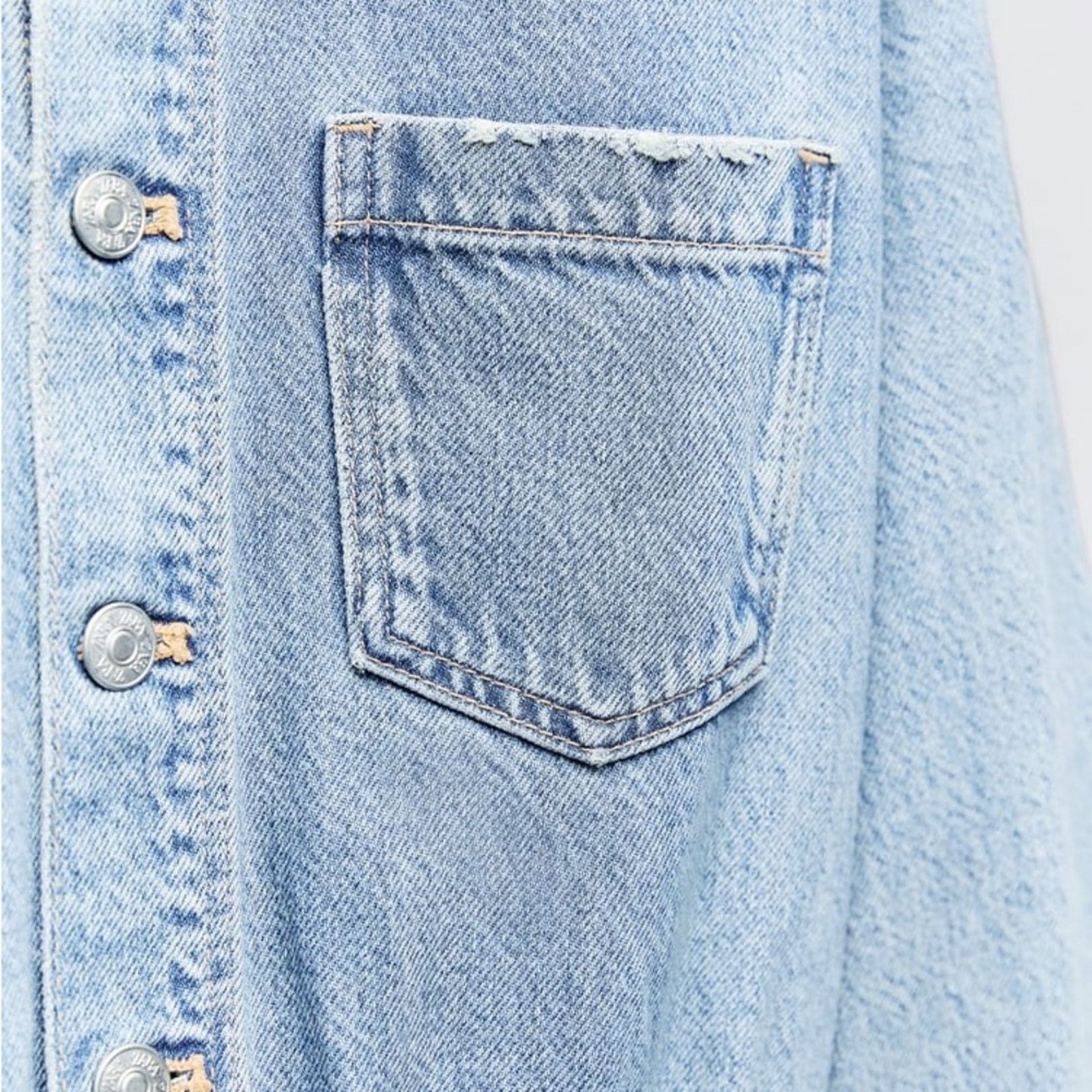 Zara ZARA BLOGGER FAVORITE TRF LONG DENIM JUMPSUIT Size 28" / US 6 / IT 42 - 12 Thumbnail