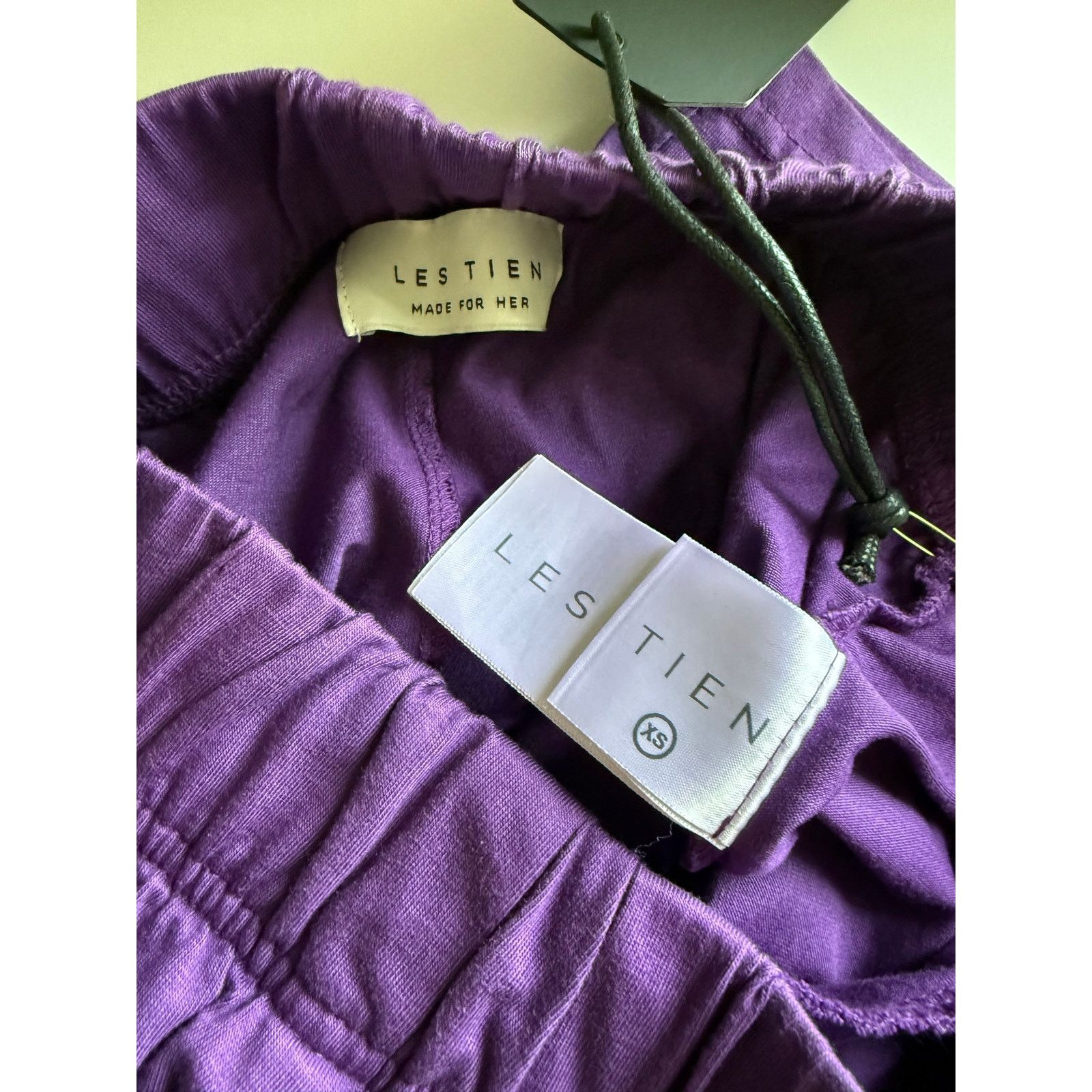 Les Tien $190 New Les Tien Purple Pleat Wide Leg Pants - XS Size 25" / US 0 / IT 36 - 5 Thumbnail