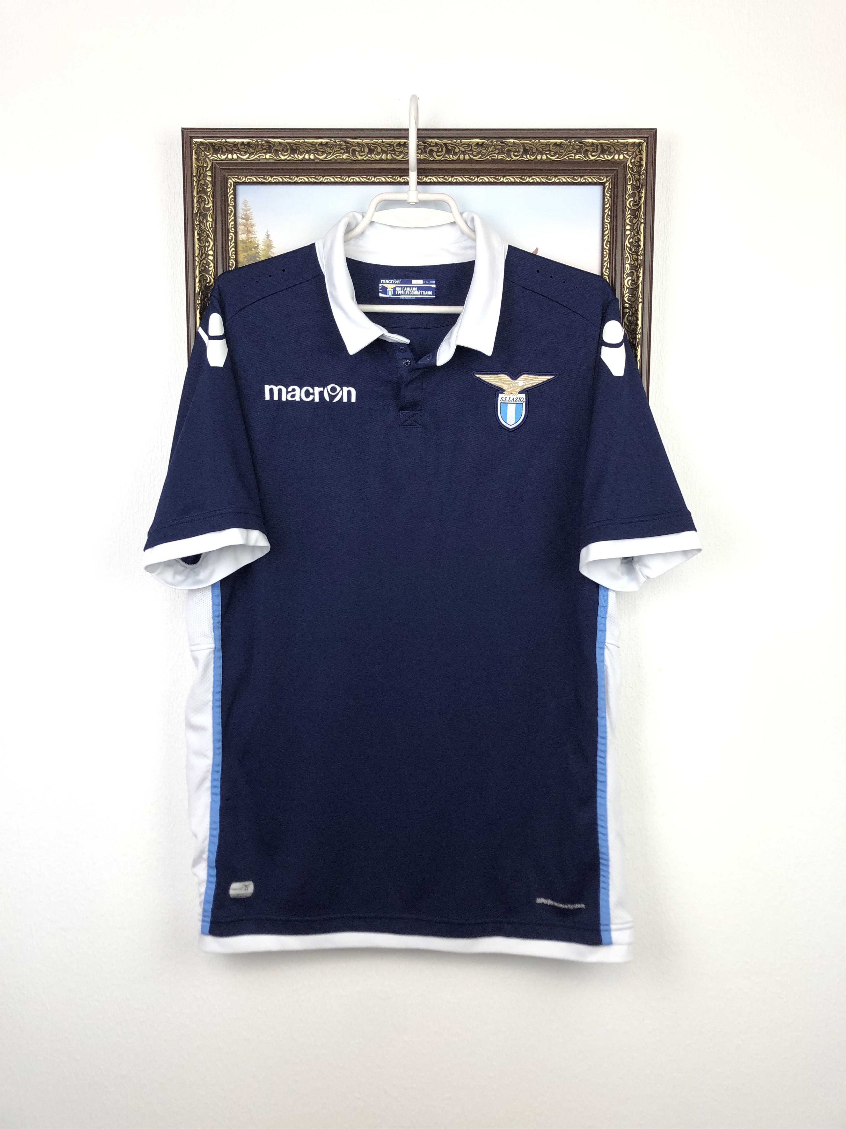 Macron Lazio football shirt 2016 Soccer #17 Immobile Jersey Maglia Size US XL / EU 56 / 4 - 3 Thumbnail