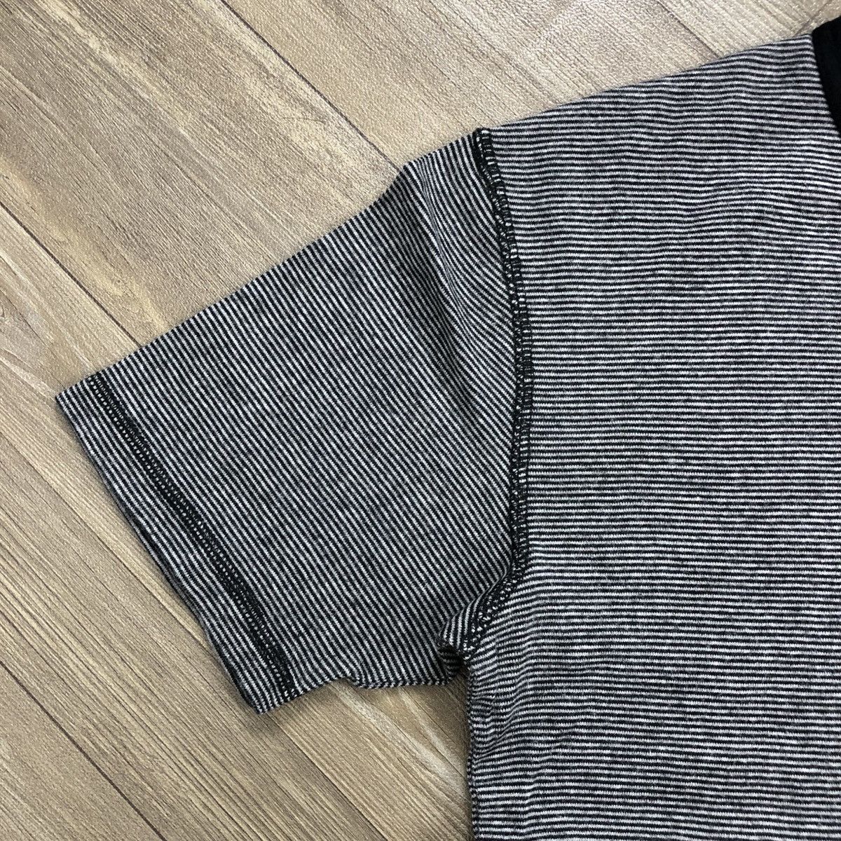 Burberry × Designer × Vintage Vintage Burberry London Black Label Striped Pocket Tee Size M / US 6-8 / IT 42-44 - 6 Thumbnail