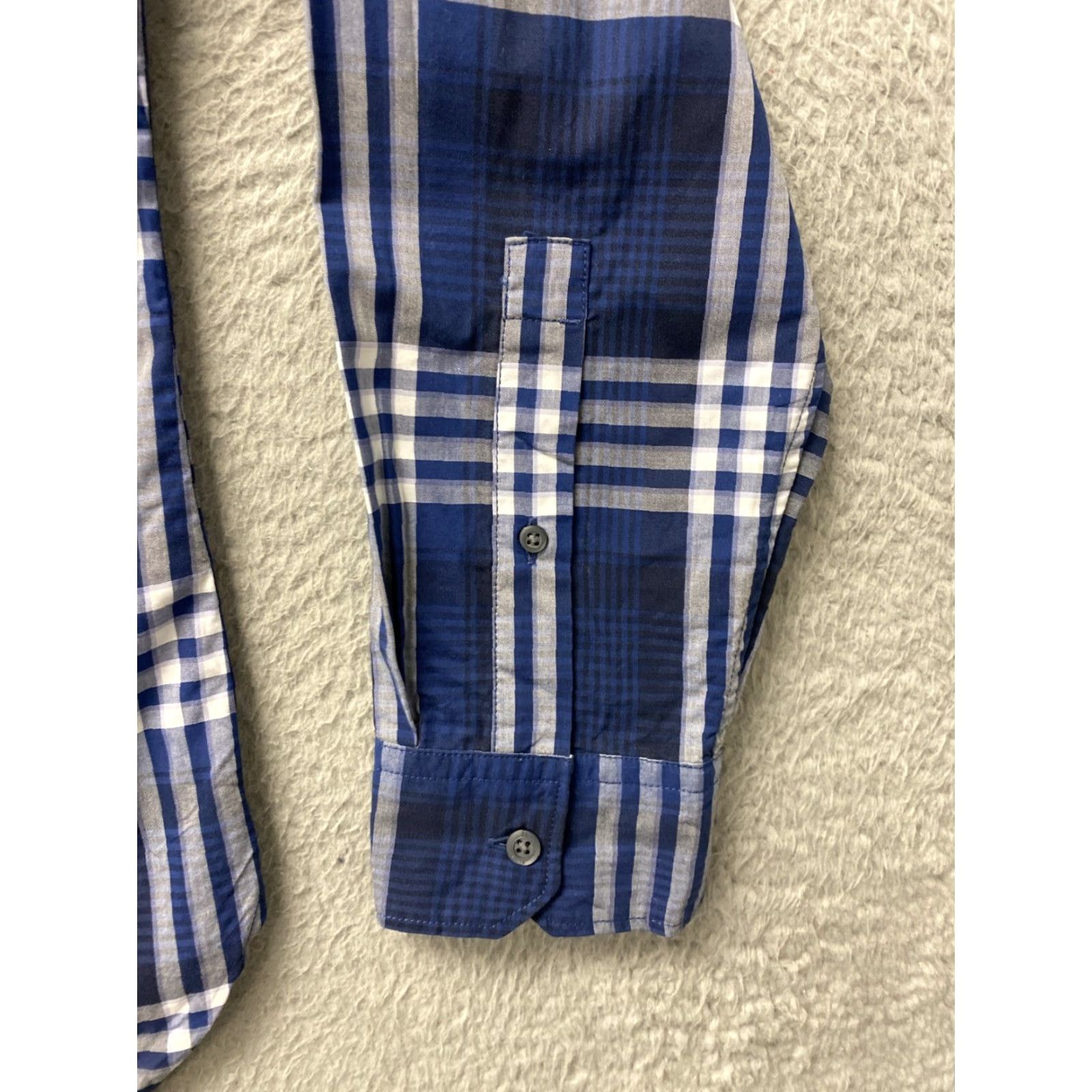 Banana Republic Banana Republic Men Button-Up Shirt Grant Fit L Blue Check Cotton Casual/Business 60-44 Size US L / EU 52-54 / 3 - 5 Thumbnail