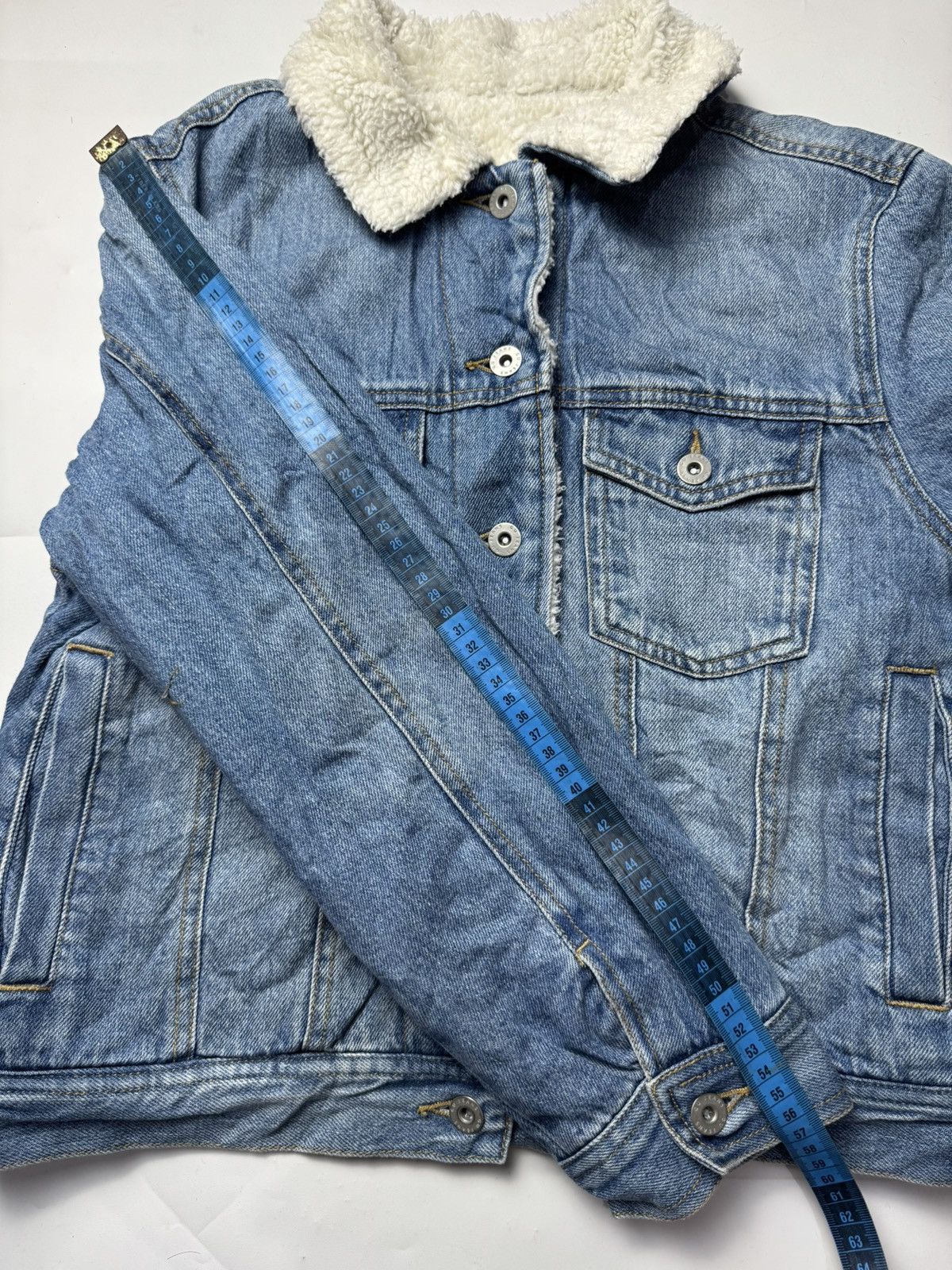 If Six Was Nine × Japanese Brand × Le Grande Bleu (L.G.B.) Japanese GU Denim Sherpa Jacket lgb style Size US M / EU 48-50 / 2 - 7 Thumbnail