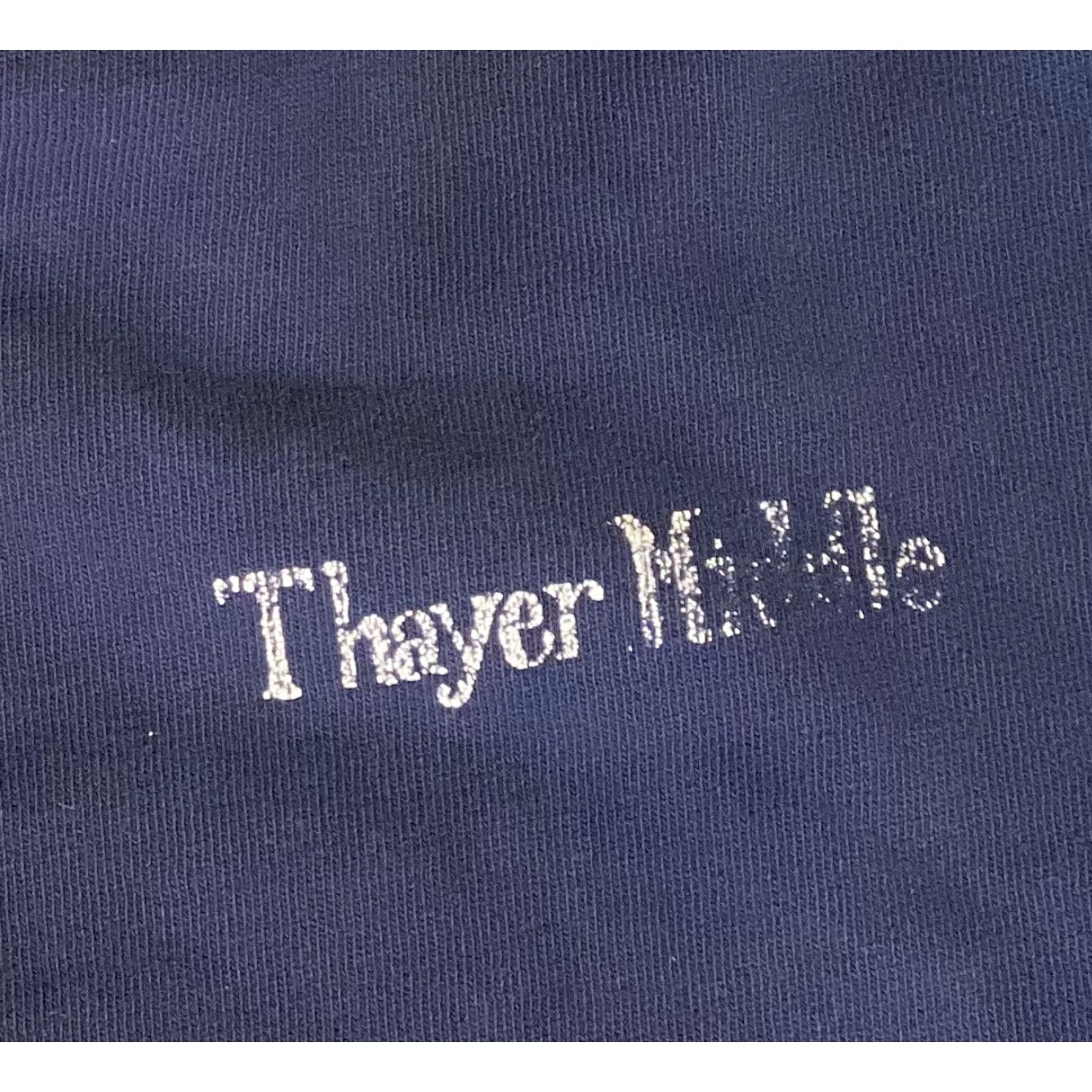 Fruit Of The Loom VINTAGE Thayer Academy Middle School Shirt XL Blue USA Mens T-Shirt Fruit of the Loom Crew Neck Short Sleeve Cotton Classic Size XL School Size US XL / EU 56 / 4 - 4 Thumbnail