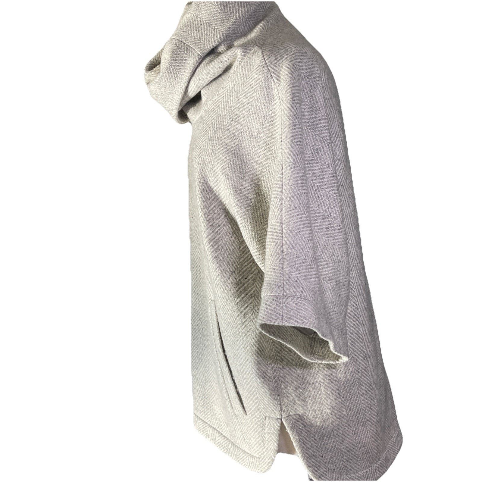 J.Crew J. Crew Herringbone Cowlneck Wool Blend Poncho, XS Size XS / US 0-2 / IT 36-38 - 3 Thumbnail