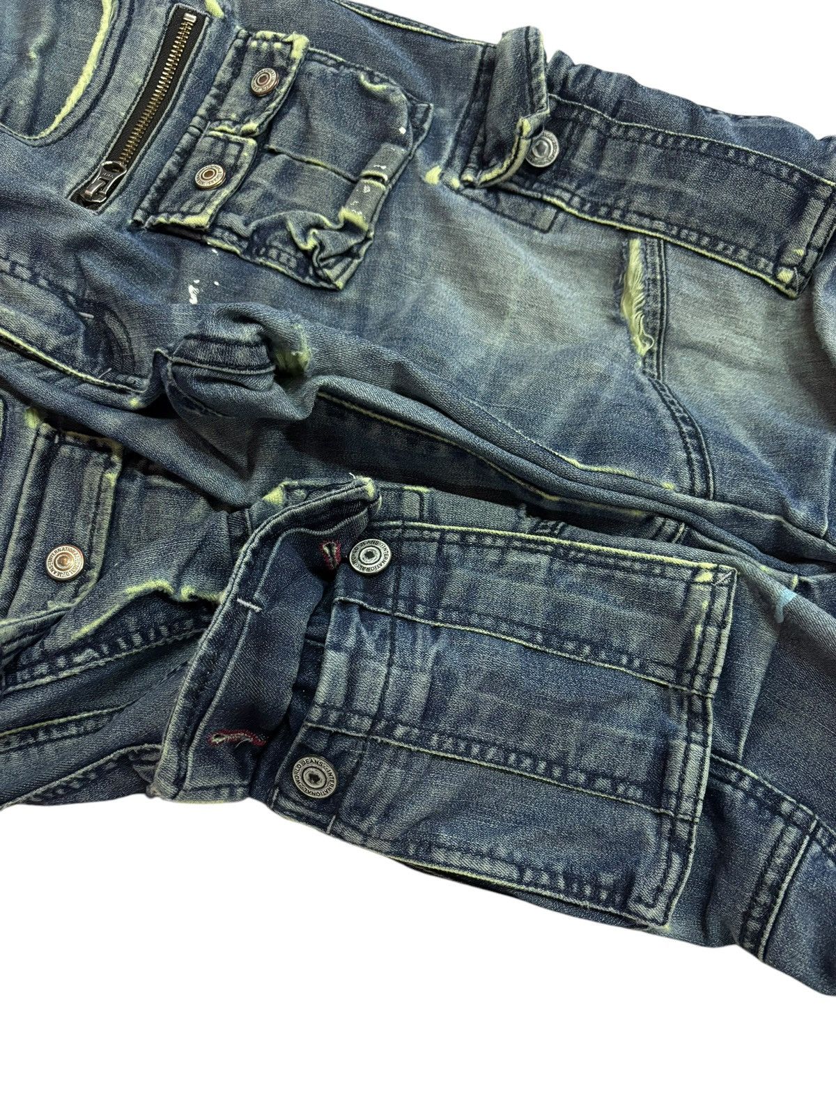 Japanese Brand × Vintage Vintage Japan Lyric Destroyed Blue Washed Distressed Jeans Size US 32 / EU 48 - 5 Thumbnail
