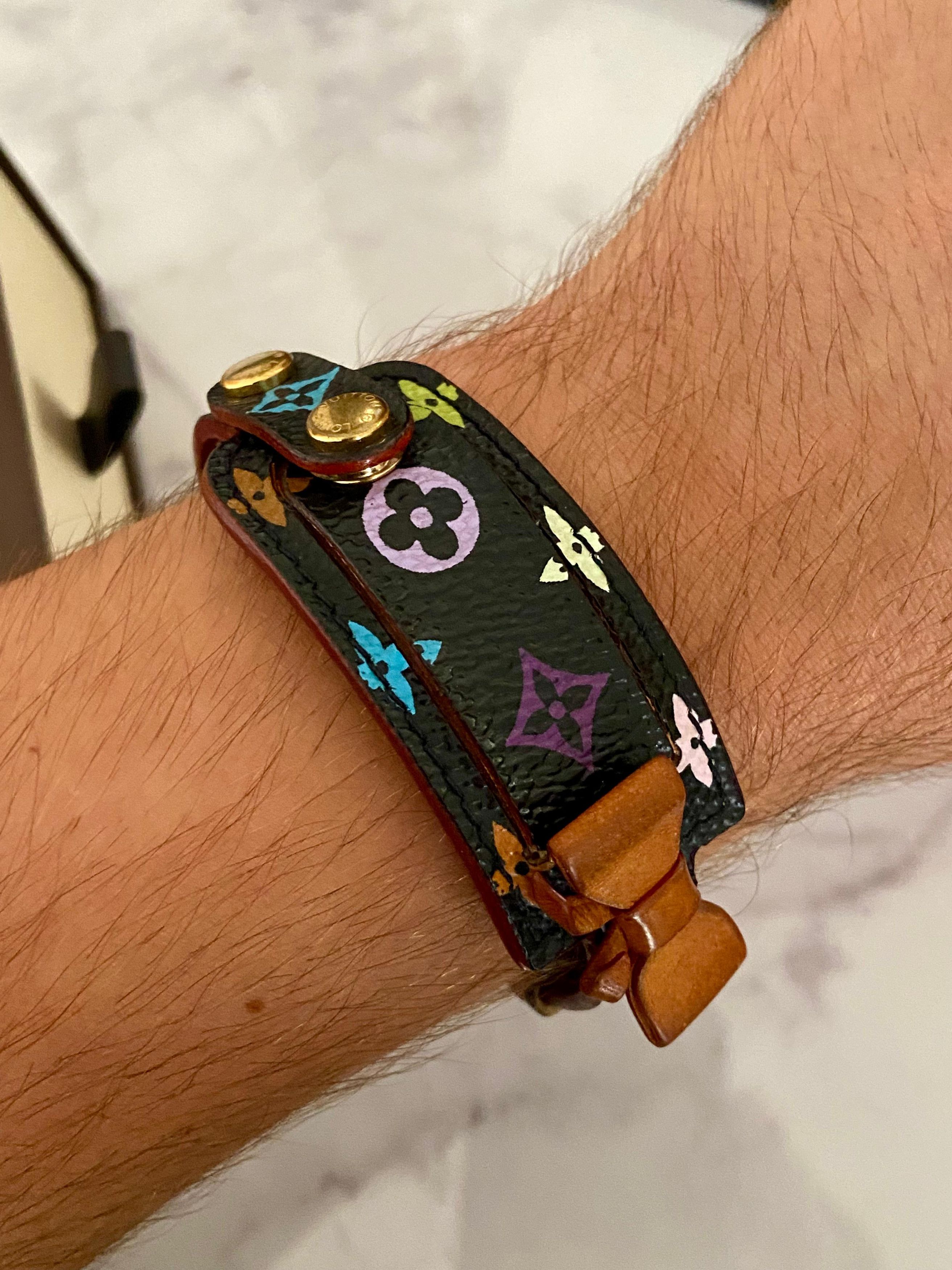 Louis Vuitton × Takashi Murakami Louis Vuitton X Murakami Gold Plated 2005 Monogram Bracelet Size ONE SIZE - 14 Thumbnail