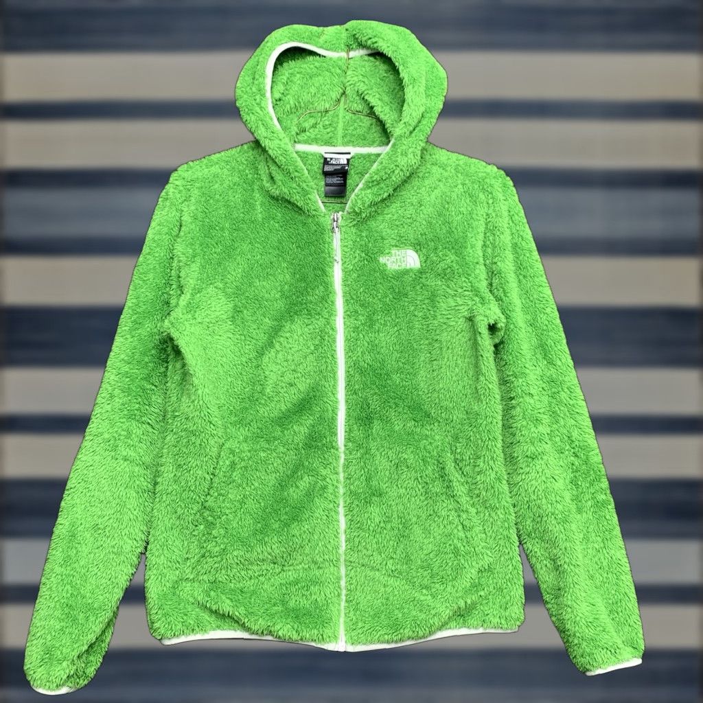 The North Face The North Face Fleece Jacket Womens M Green Long Sleeve Full Zip Hooded Logo Outdoor Casual Sweatshirt Size M / US 6-8 / IT 42-44 - 1 Thumbnail
