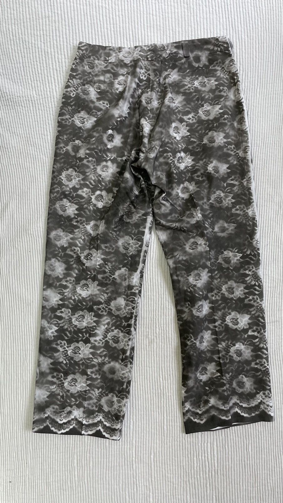 Handmade Black Floral Sexy Ghost Pants Size US 32 / EU 48 - 6 Thumbnail