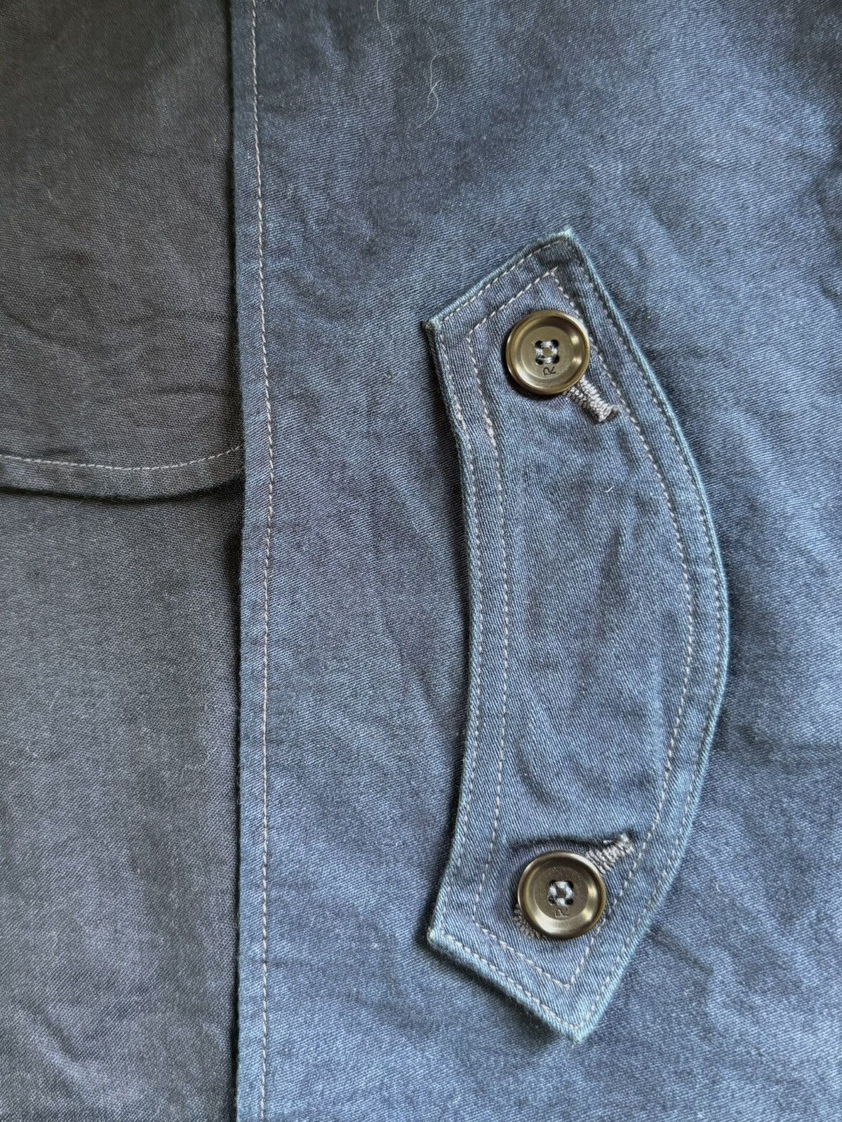 45rpm Indigo Dyed Double Breasted Coat Size US L / EU 52-54 / 3 - 10 Thumbnail