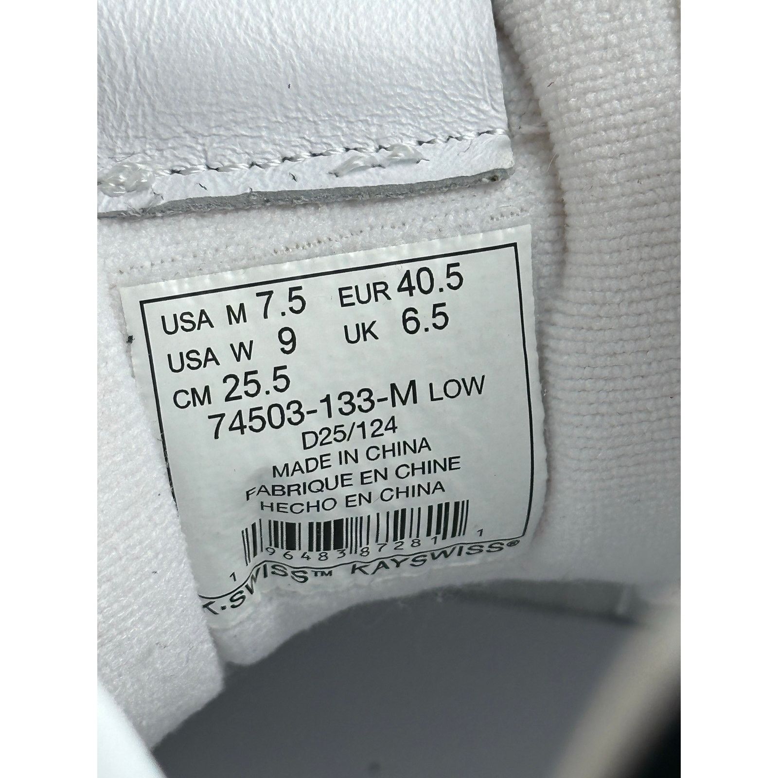 K-Swiss K-Swiss x Anwar Carrots Slamm Klub White Sneaker - Size 7.5M Size US 7.5 / EU 40-41 - 9 Thumbnail