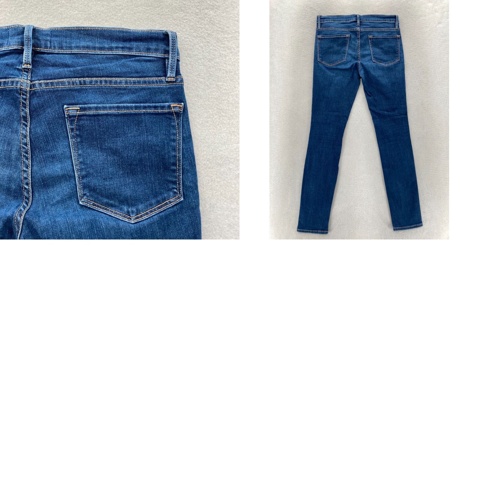 Frame FRAME Le Skinny De Jeanne Jeans Women's 28 Dark Wash Blue Stretch Denim Preppy Slim 5-Pocket Inseam 29 Dark Blue 石 Size 28" / US 6 / IT 42 - 9 Thumbnail