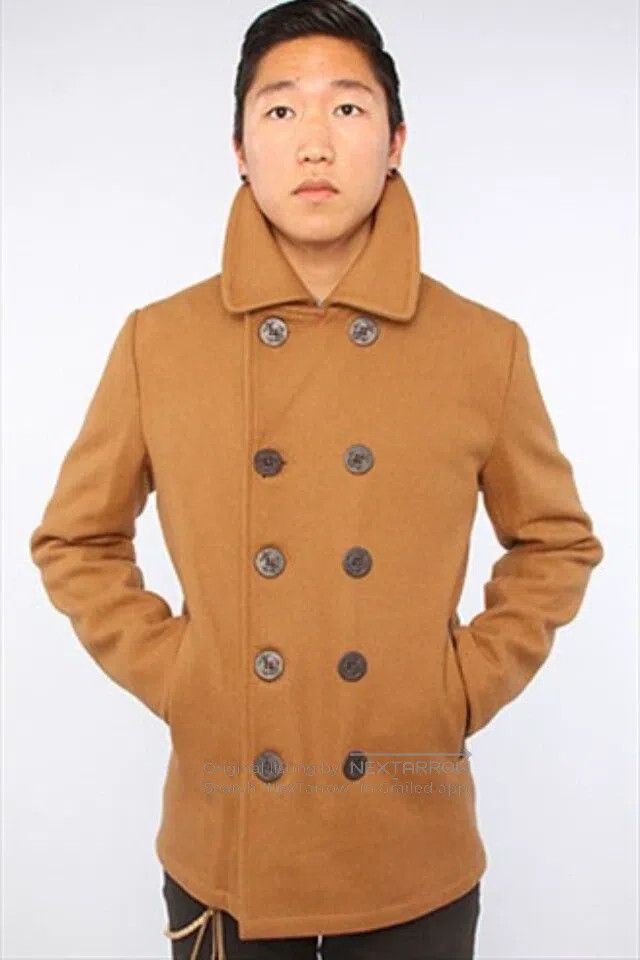 Schott Schott Ounce camel wool navy coat Size US XXL / EU 58 / 5 - 2 Thumbnail
