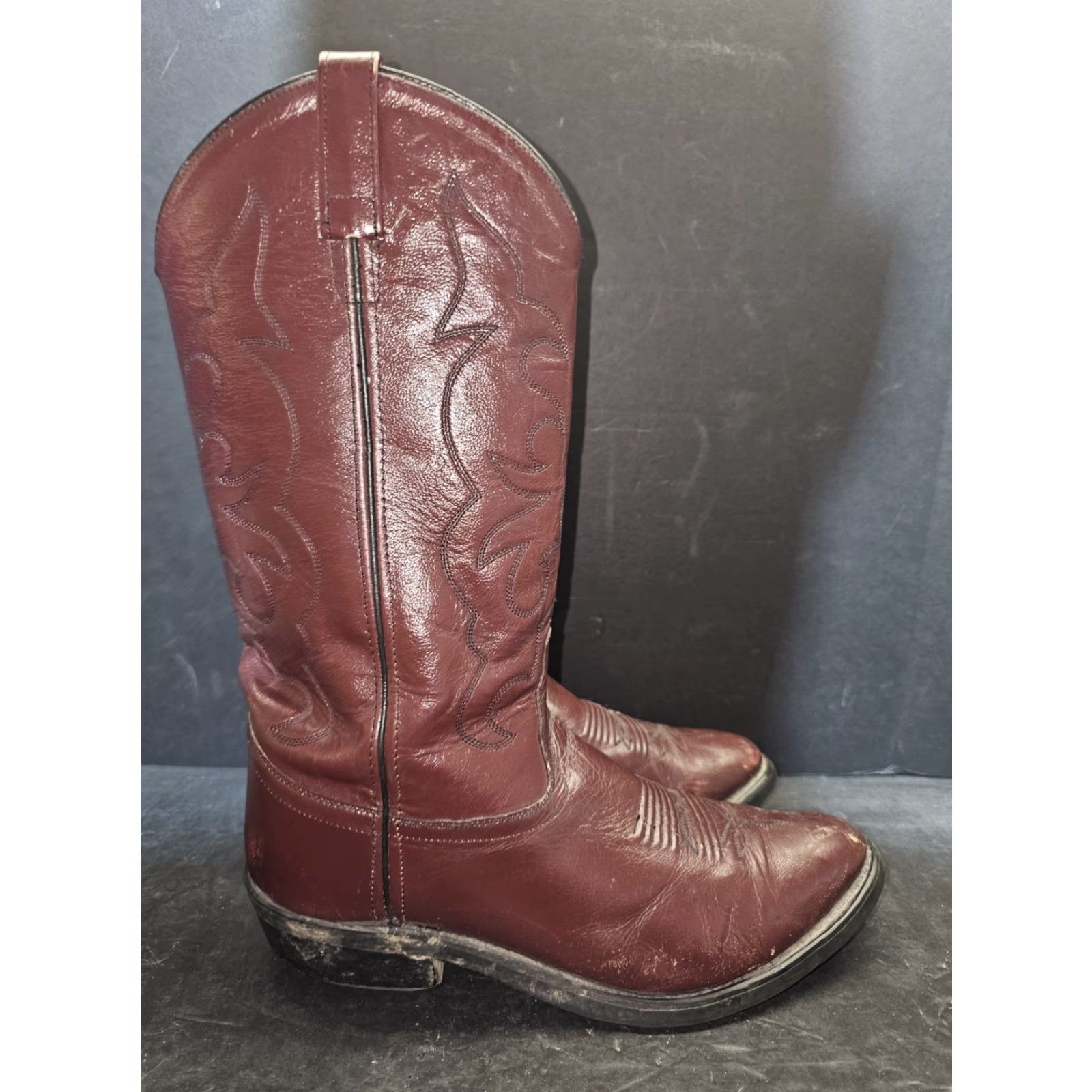 Vintage VINTAGE Old West Cowboy Western Boots Red Leather Mens Size 9.5 EE Model TBM3013 Size US 10 / EU 43 - 2 Thumbnail