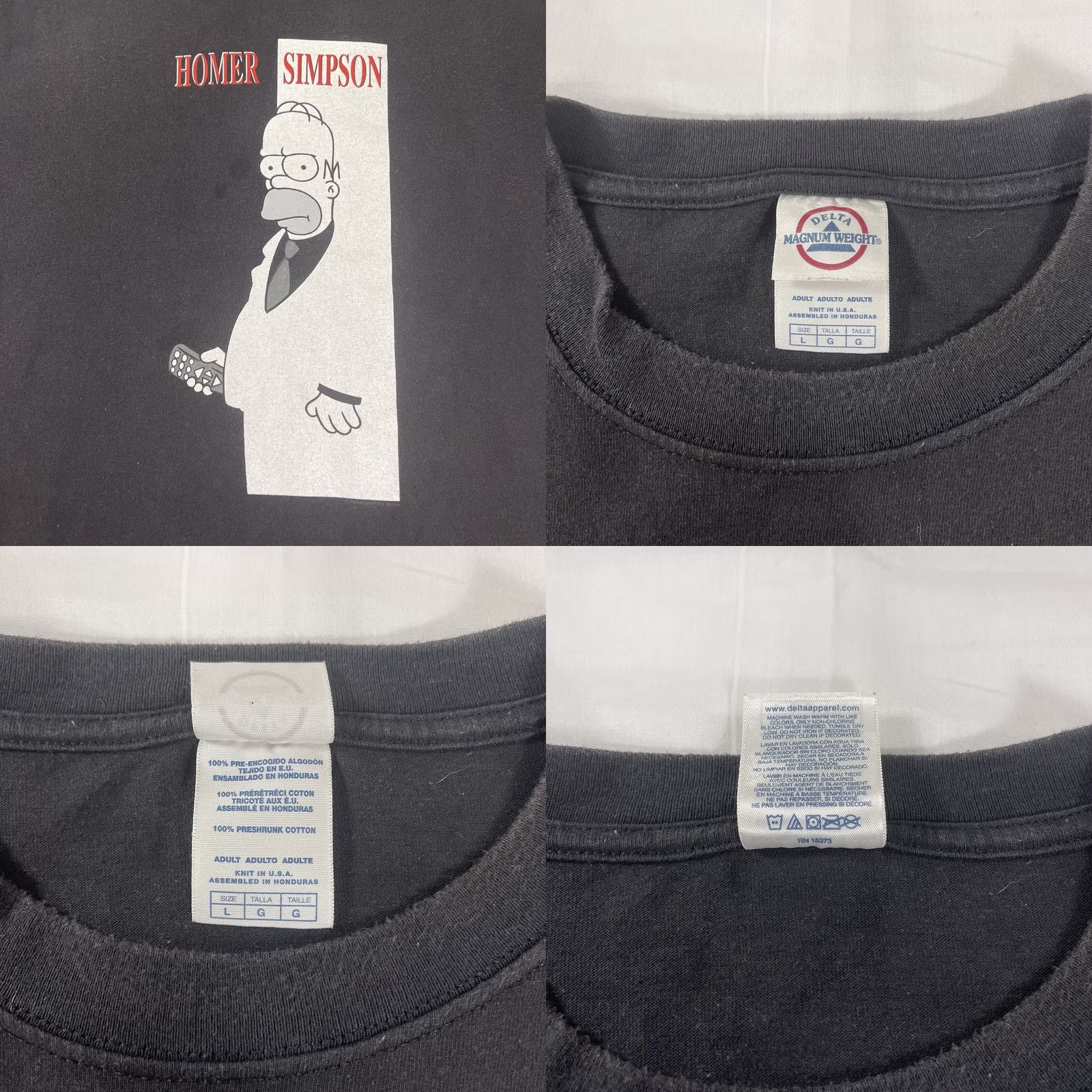 Vintage VINTAGE Homer Simpson Sz L T-Shirt Scarface Graphic 90s Y2K Parody Funny Mafia Size US L / EU 52-54 / 3 - 8 Thumbnail