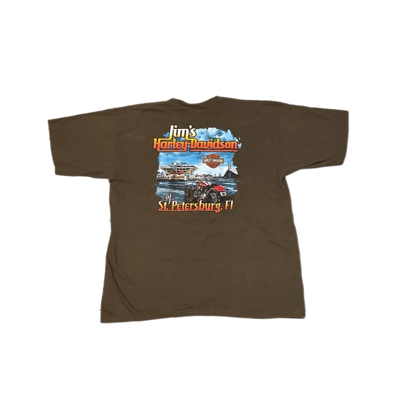Harley Davidson Harley-Davidson Genuine Legendary Brown T-Shirt Size US XXL / EU 58 / 5 - 2 Thumbnail