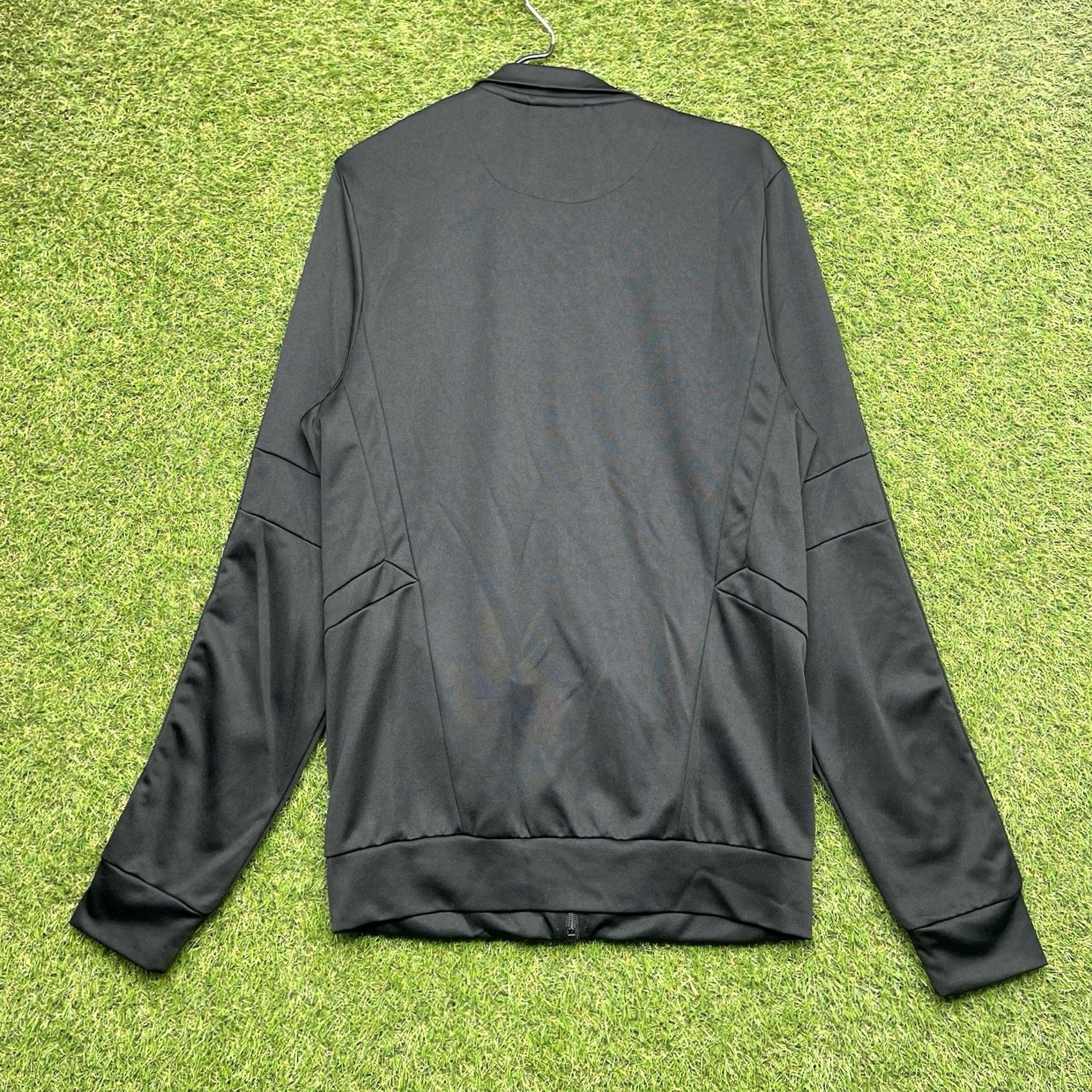 Vintage American Tall Track Jacket Mens MT Full Zip Hooded Fleece Sweatshirt Black Cotton Polyester Size US M / EU 48-50 / 2 - 2 Thumbnail
