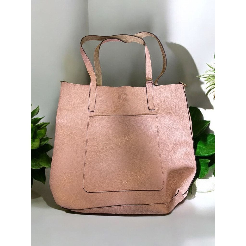 Unknown London Pink Faux Leather Purse Handbag Tote with wallet extra strap Size ONE SIZE - 1 Thumbnail