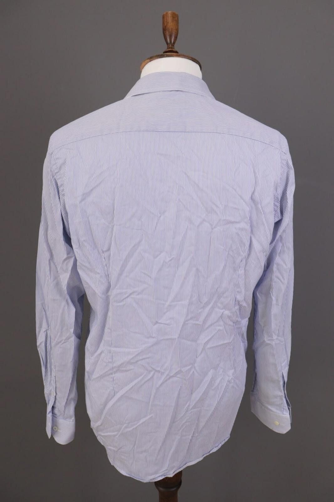 Eton Eton Contemporary Fit Blue Pinstripe Shirt Size 42 / 16 Size US M / EU 48-50 / 2 - 11 Thumbnail