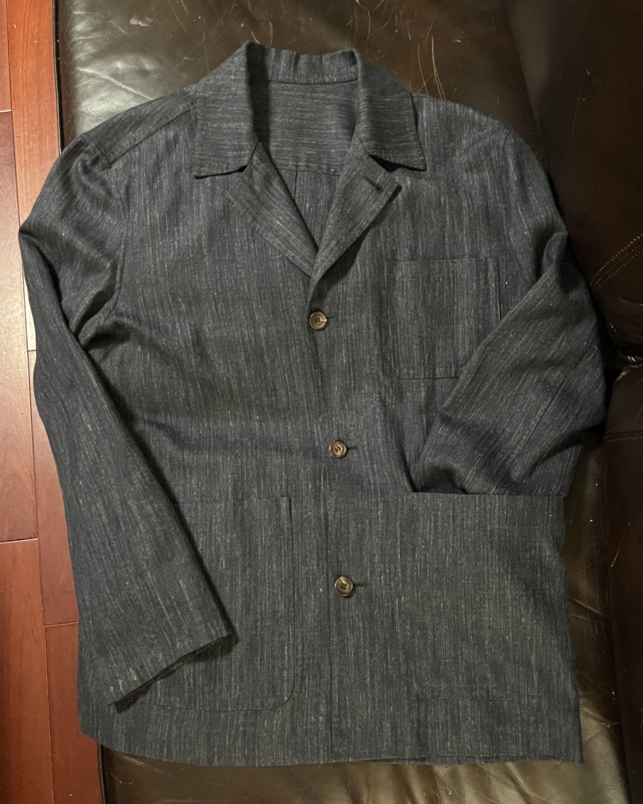 Other The Anthology Lazyman Jacket Chore Coat- 48/ Silk Wool Linen Size 38R - 4 Thumbnail