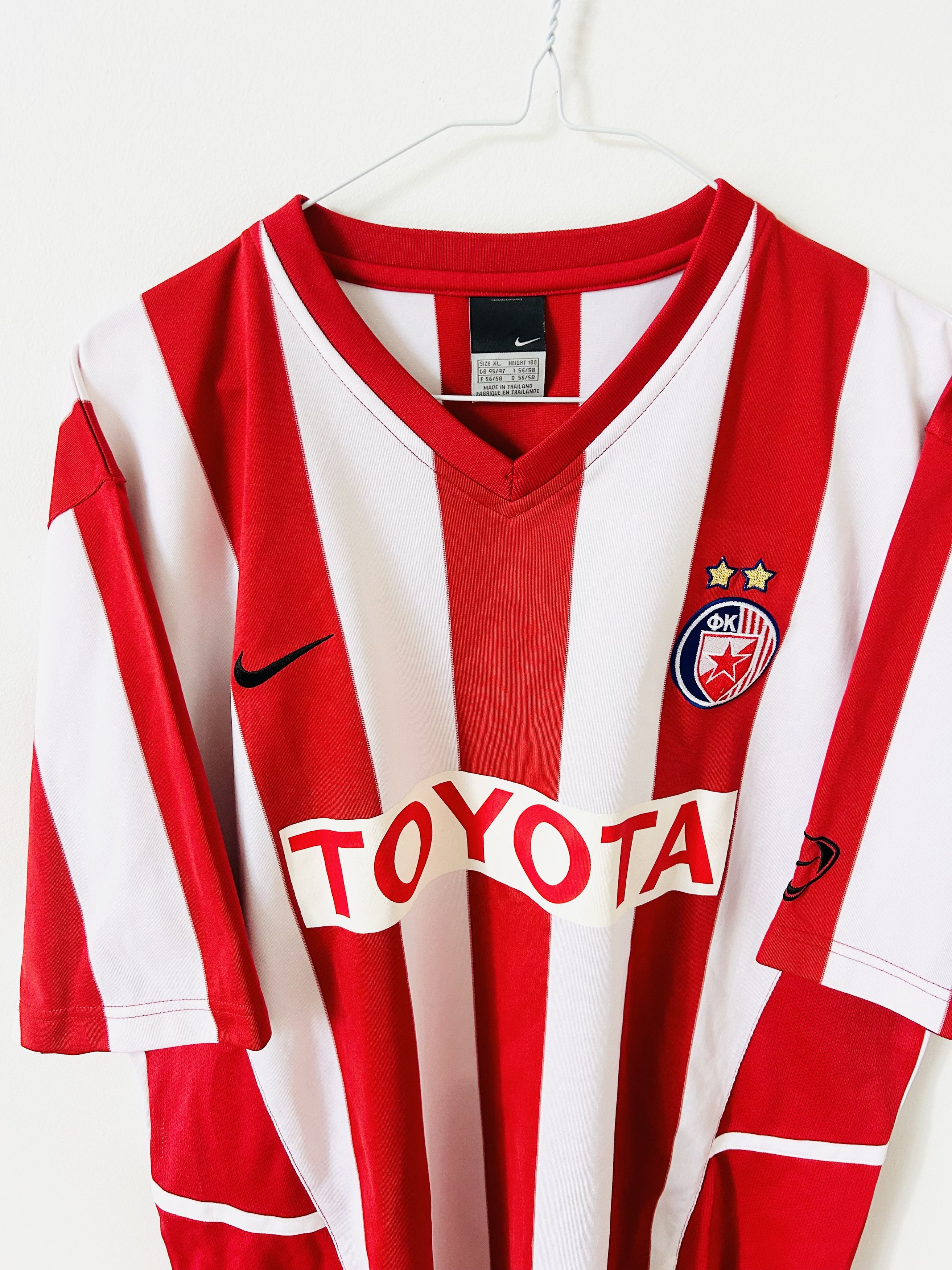 Nike × Vintage Red star belgrade 2006/07 home jersey Size US XL / EU 56 / 4 - 2 Thumbnail