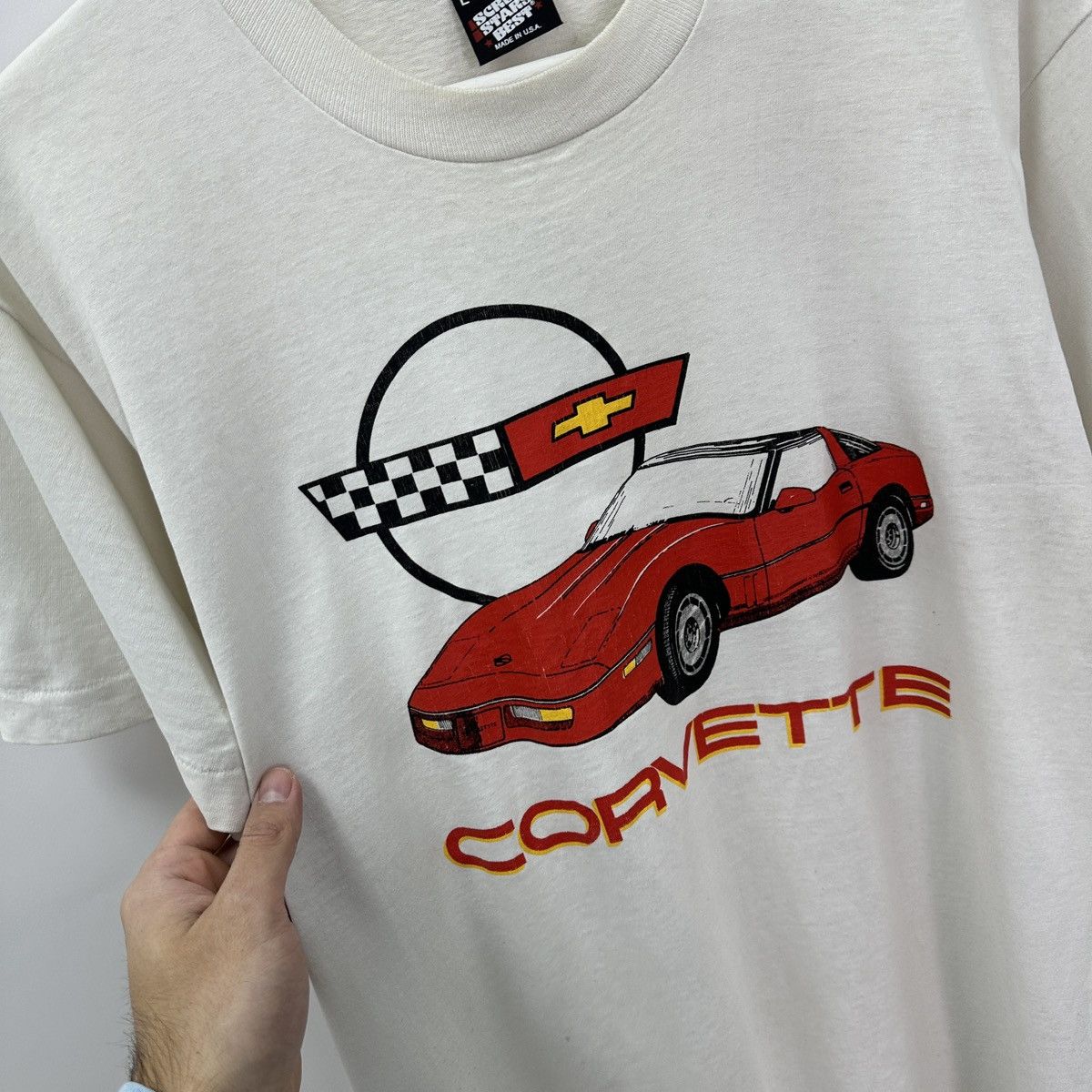 Vintage Vintage 90s Chevrolet Corvette tee promo racing y2k f1 hype Size US L / EU 52-54 / 3 - 4 Thumbnail