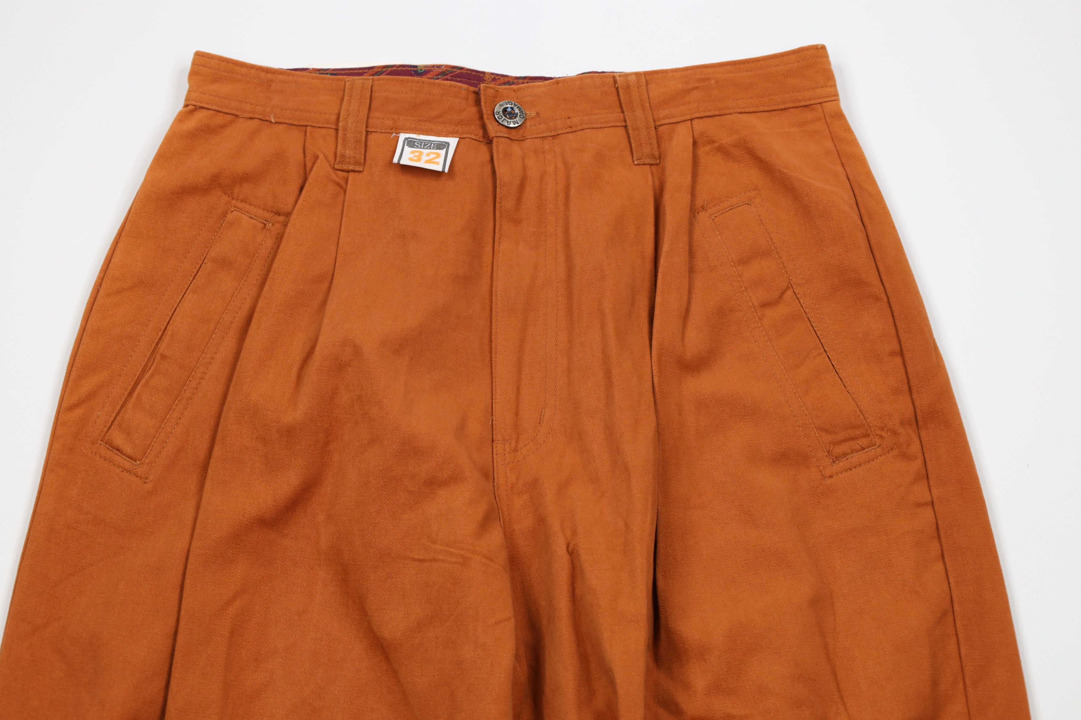 Vintage Deadstock Vintage 90s Streetwear Cuff Tapered Pants Orange Size US 32 / EU 48 - 3 Thumbnail