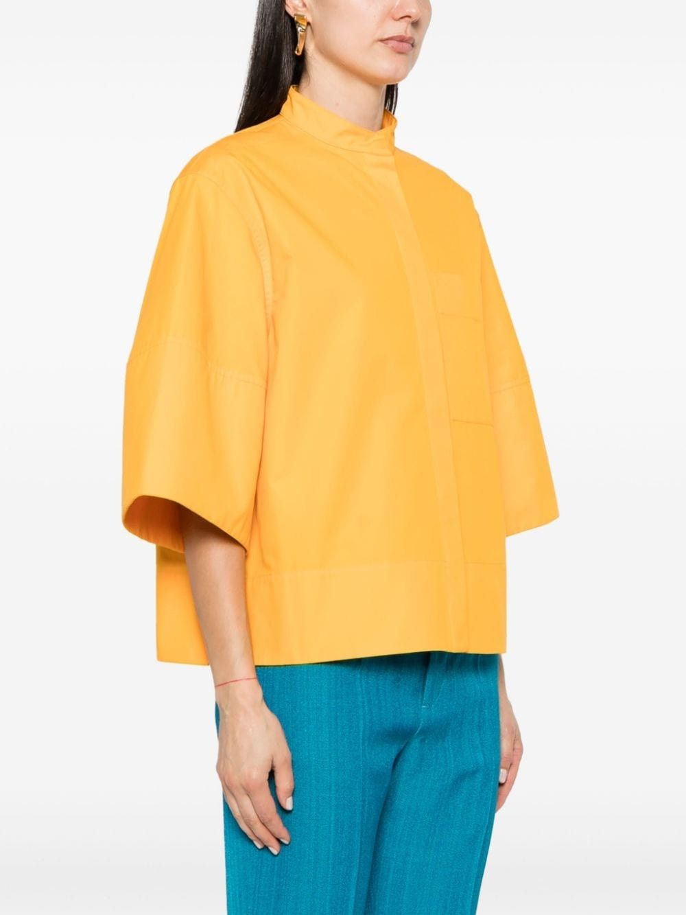 Jil Sander o1w1db10825 Shirt in Orange Size L / US 10 / IT 46 - 4 Thumbnail