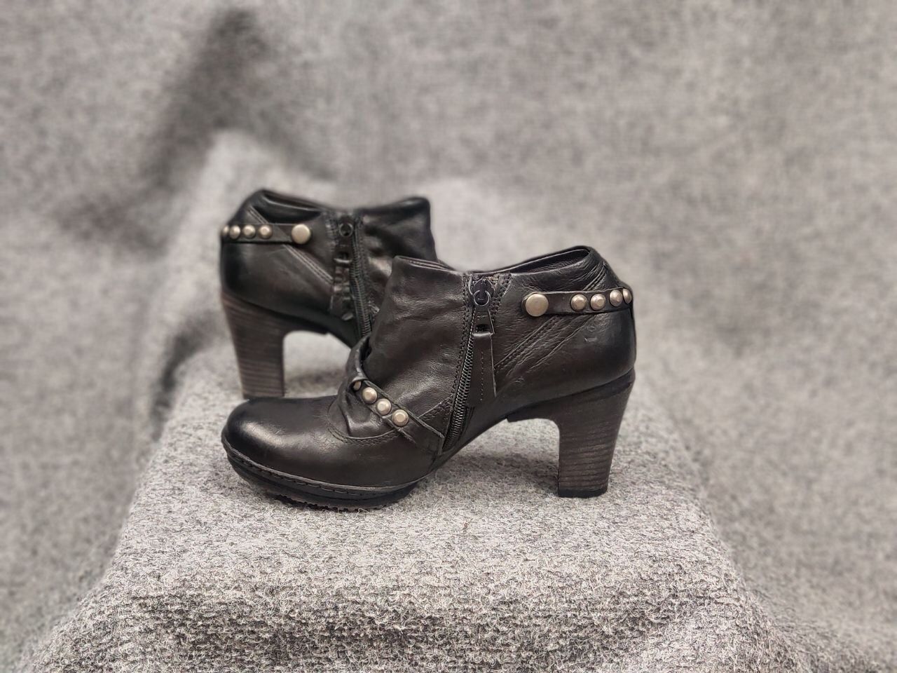 A.S.98 A.S.98 Airstep Design Heels Black Leather low Zip Boots Size US 6 / IT 36 - 5 Thumbnail