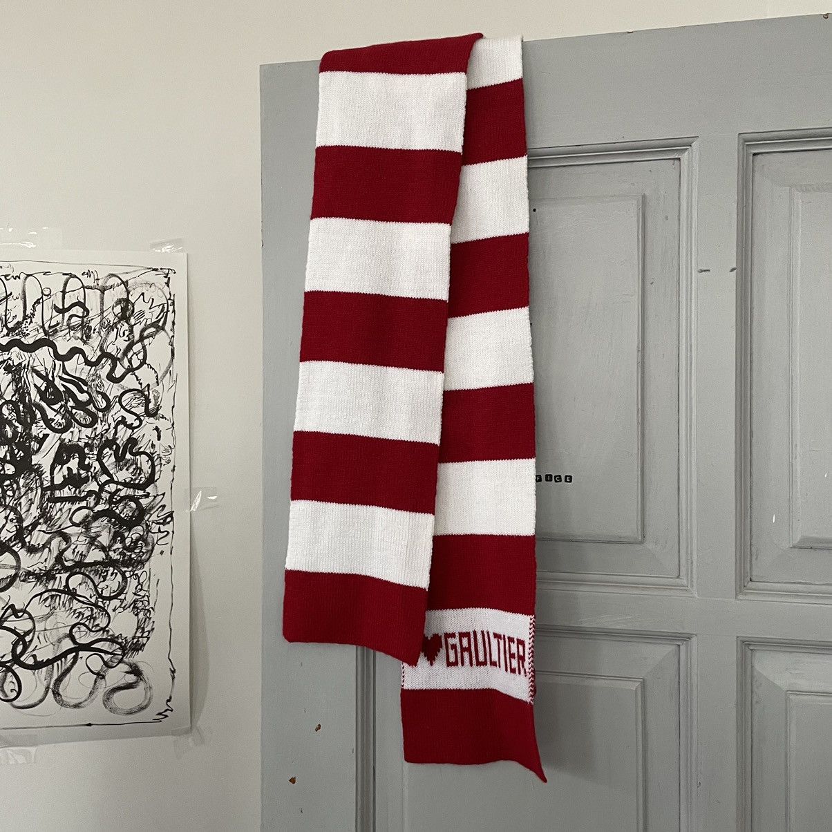 Designer × Jean Paul Gaultier Jean Paul Gaultier Striped Scarf y2k Size ONE SIZE - 4 Thumbnail