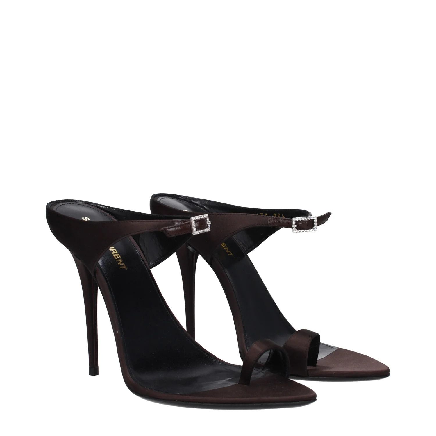 Saint Laurent Paris ob1o1e1124 Satin Flip Flops in Brown Size US 8.5 / IT 38.5 - 2 Thumbnail