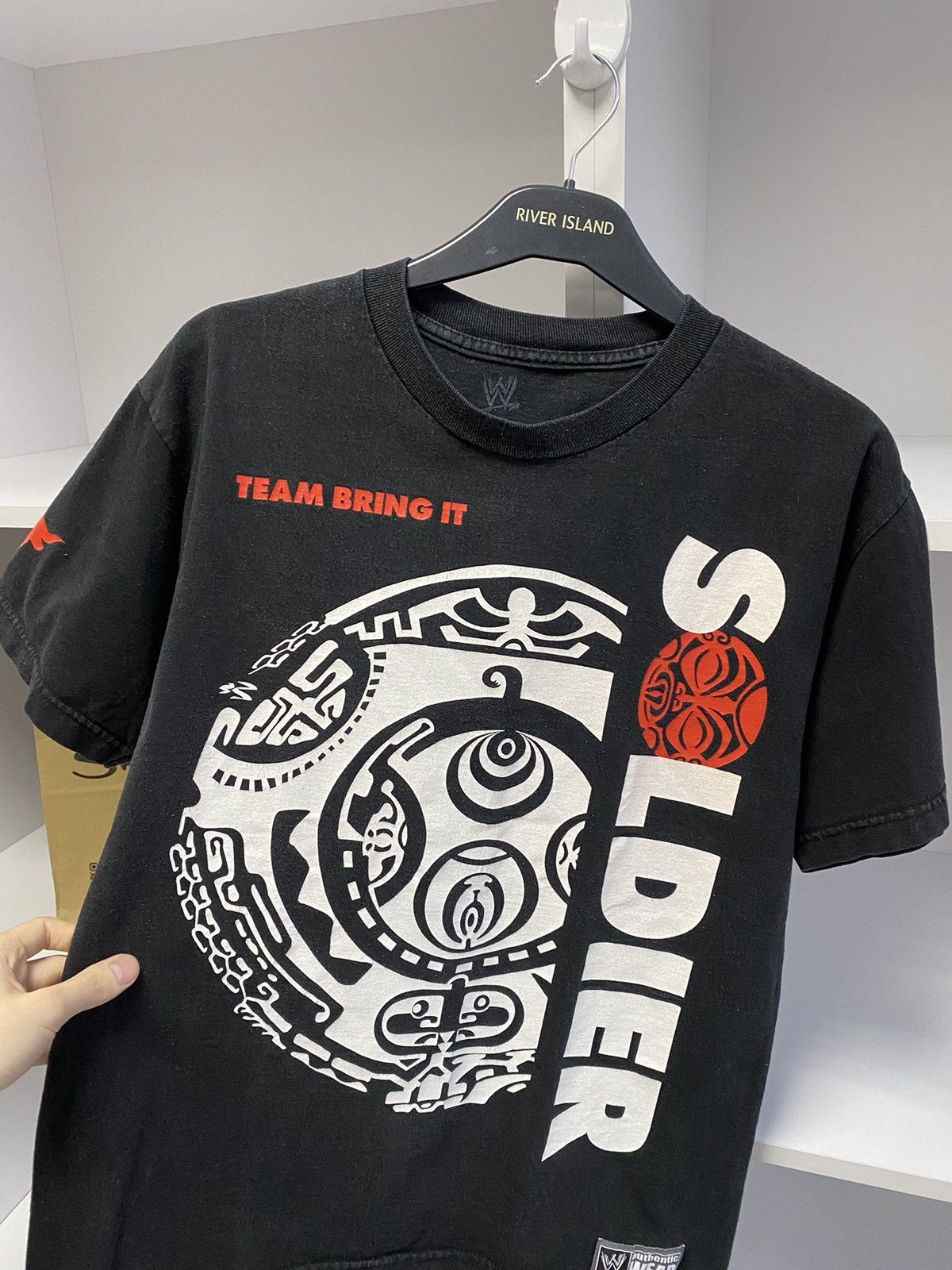 Vintage × WWE The Rock Mens Shirt WWE Authentic Team Bring It Soldier Size US M / EU 48-50 / 2 - 12 Thumbnail