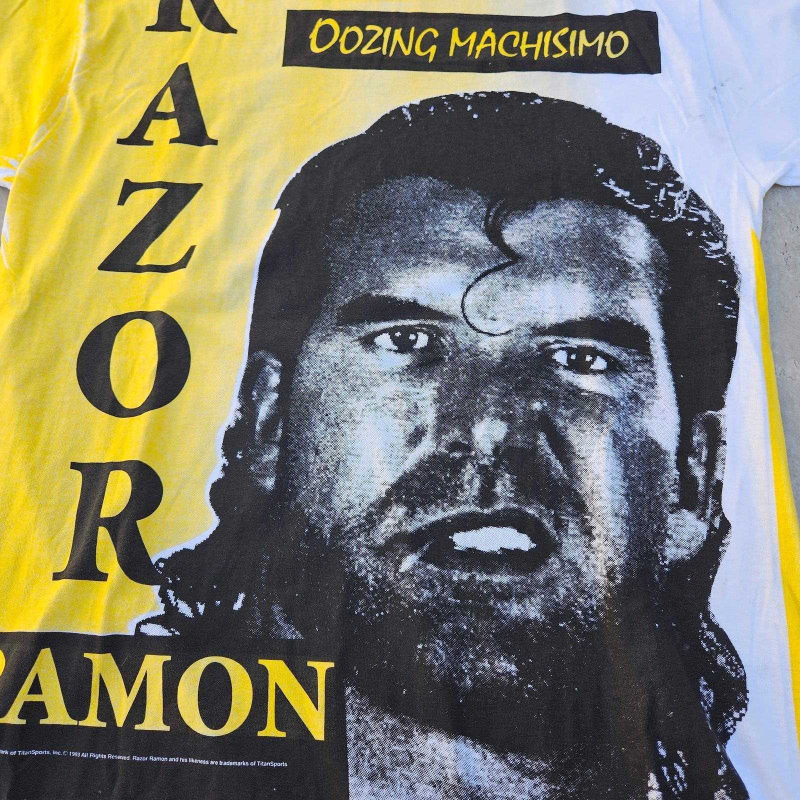 WWF Vintage WWF 1993 Razor Ramon AOP T Shirt XL Oozing Machismo Size US XL / EU 56 / 4 - 2 Thumbnail