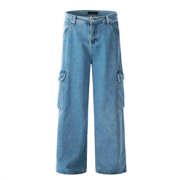 Japanese Brand VIBE Men's loose American high street pocket cargo jeans Size US 32 / EU 48 - 7 Thumbnail