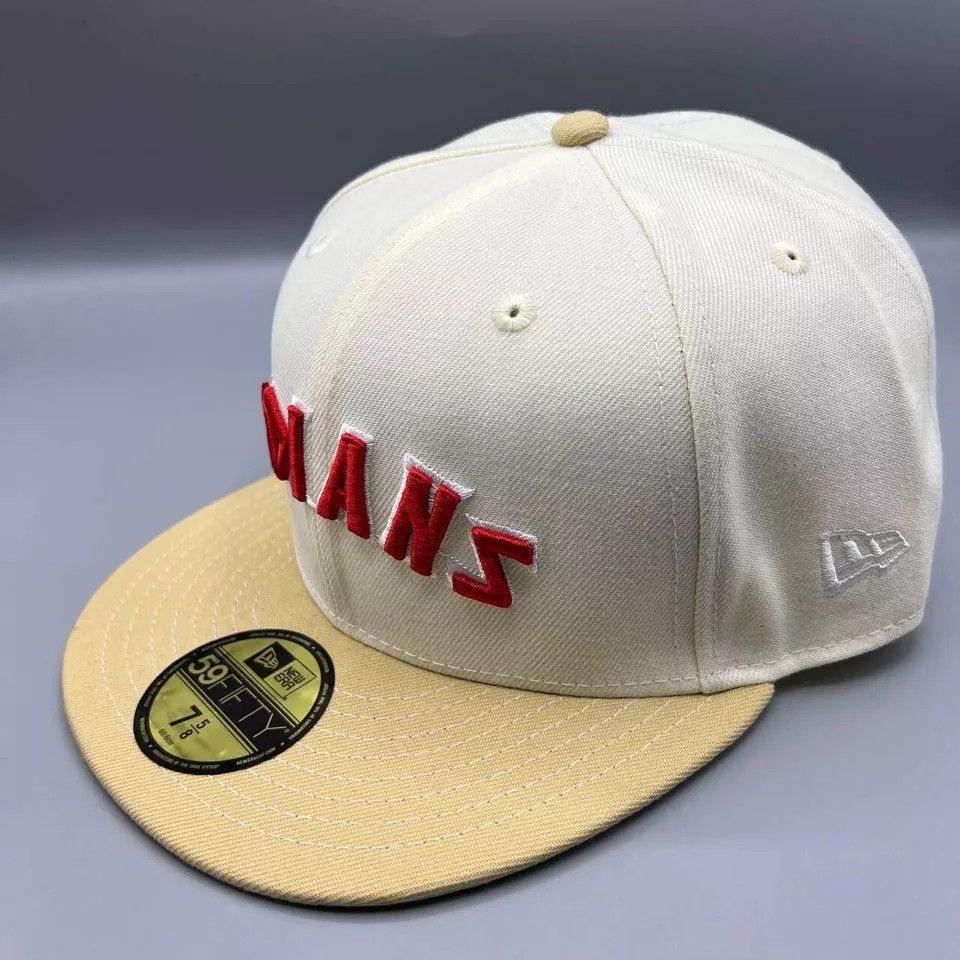 New Era Cleveland Guardians Hat Men 7 5/8 White MLB Fitted Cap New Size ONE SIZE - 3 Thumbnail