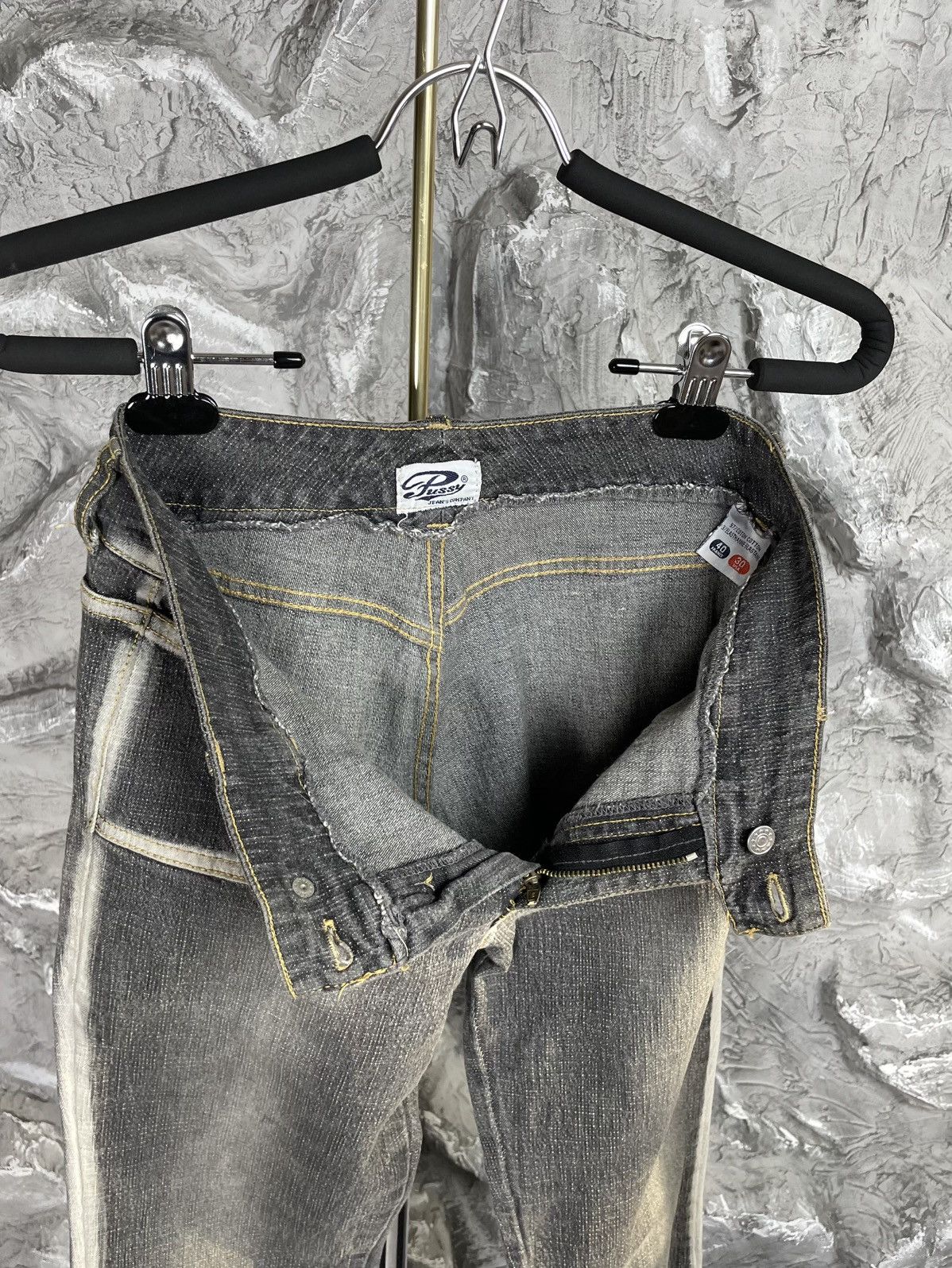 Hysteric Glamour 2000s Textured Fade Flared Jeans Y2K Japanese LGB DG style Size 30" / US 8 / IT 44 - 11 Thumbnail